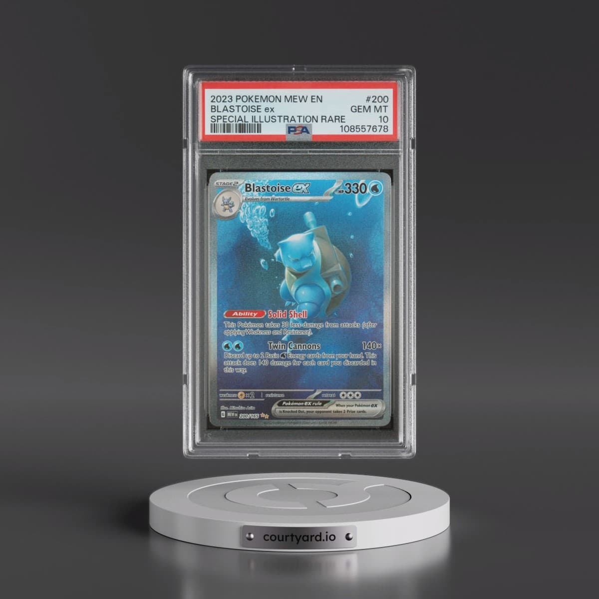 2023 Pokémon Mew EN-151 #200 Blastoise EX - Holo Special Illustration Rare (PSA 10 GEM MINT)