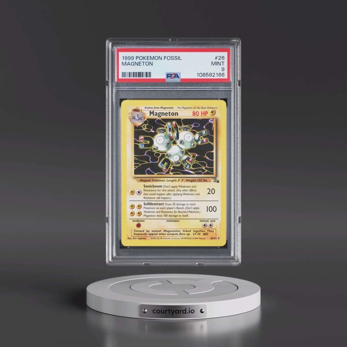 1999 Pokémon Fossil #26 Magneton (PSA 9 MINT)