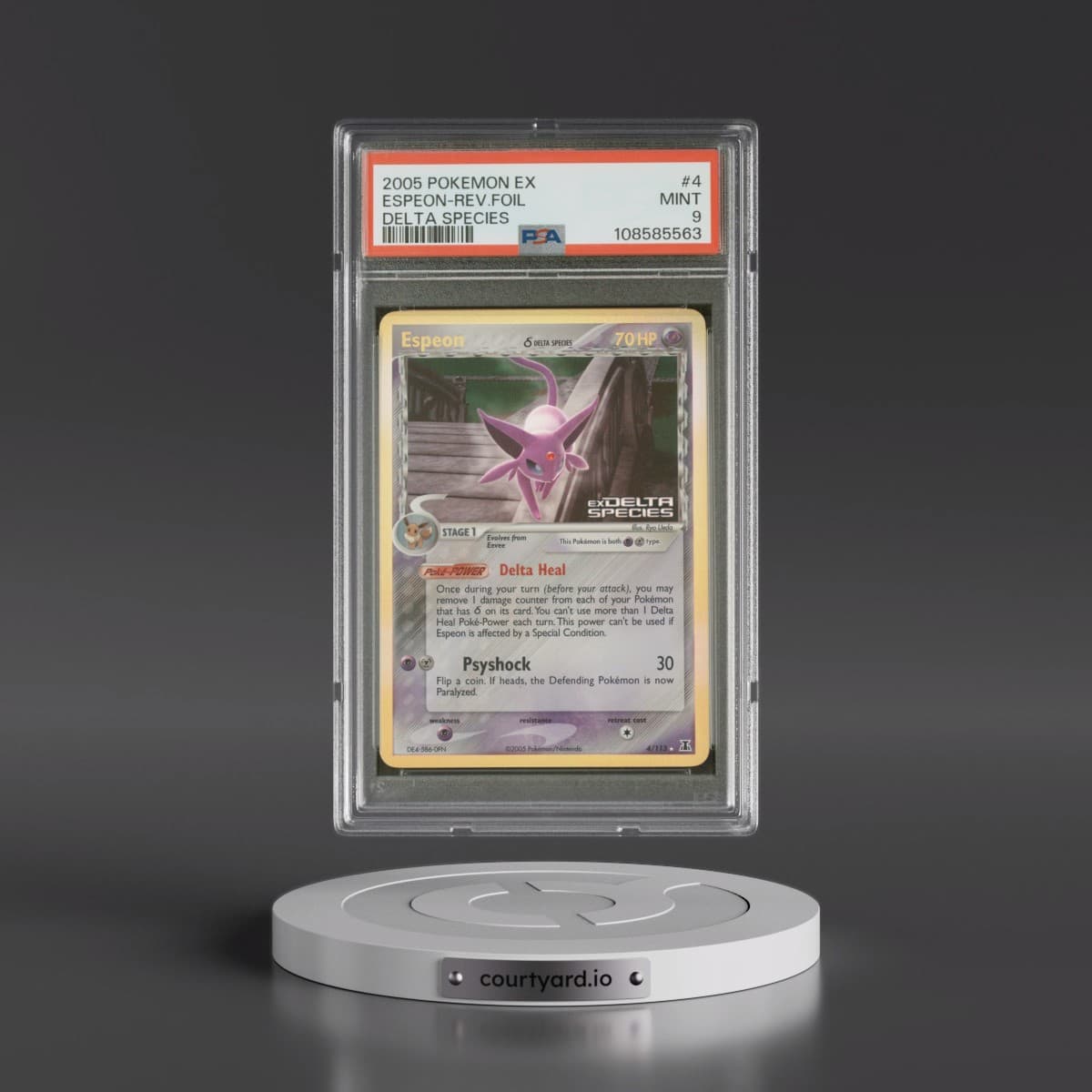 2005 Pokémon EX Delta Species #4 Espeon - Reverse Foil (PSA 9 MINT)