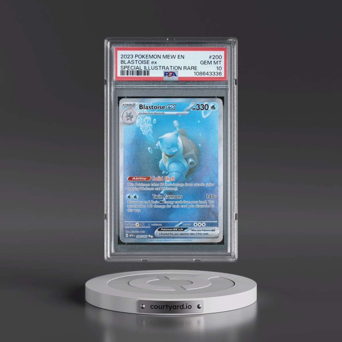 2023 Pokémon Mew EN-151 #200 Blastoise EX - Holo Special Illustration Rare (PSA 10 GEM MINT)