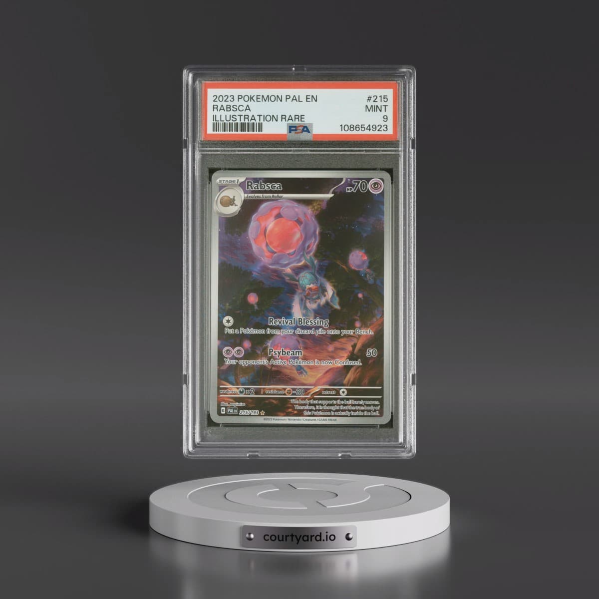 2023 Pokémon Pal EN-Paldea Evolved #215 Rabsca - Illustration Rare (PSA 9 MINT)