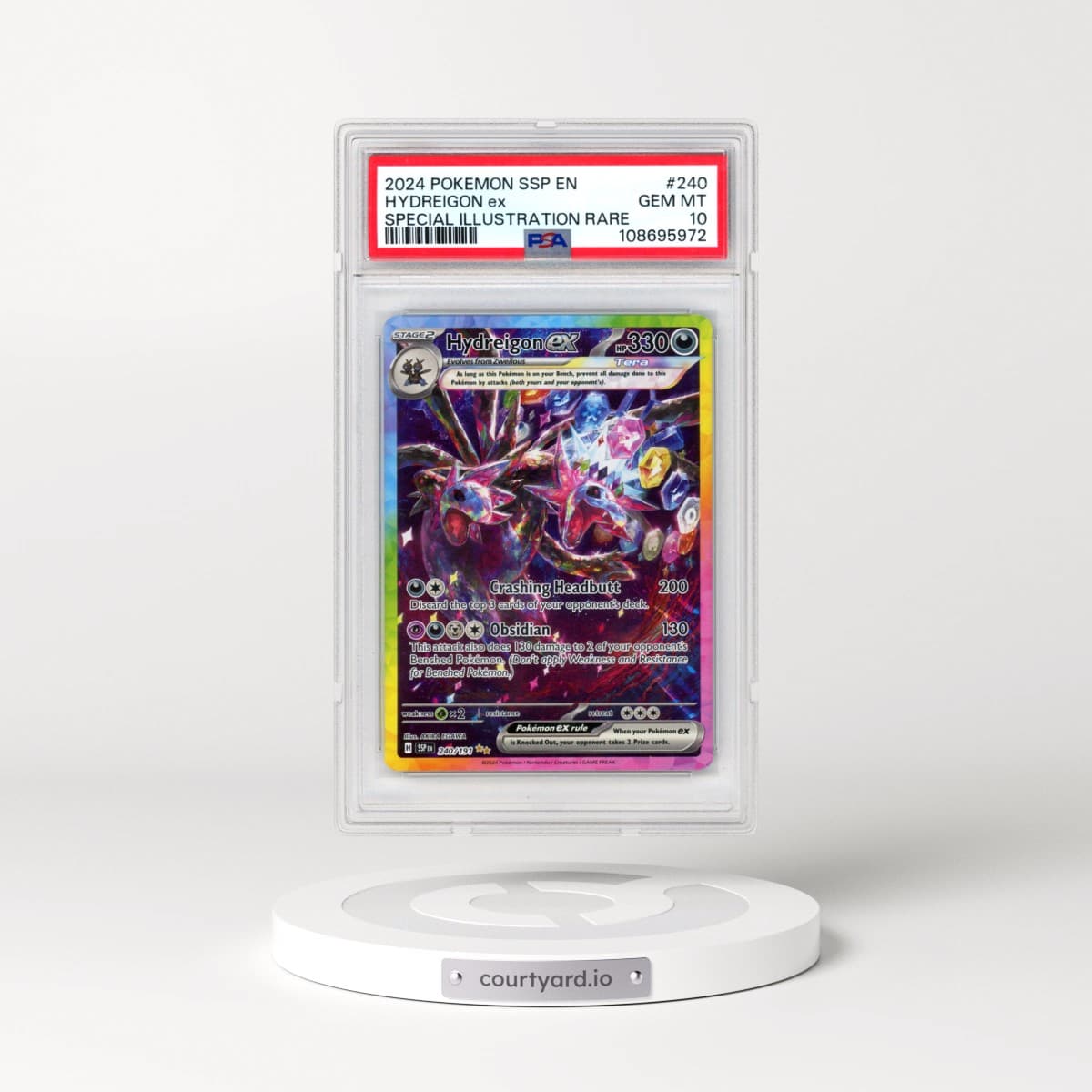 2024 Pokémon Ssp EN-Surging Sparks #240 Hydreigon EX - Holo Special Illustration Rare (PSA 10 GEM MINT)