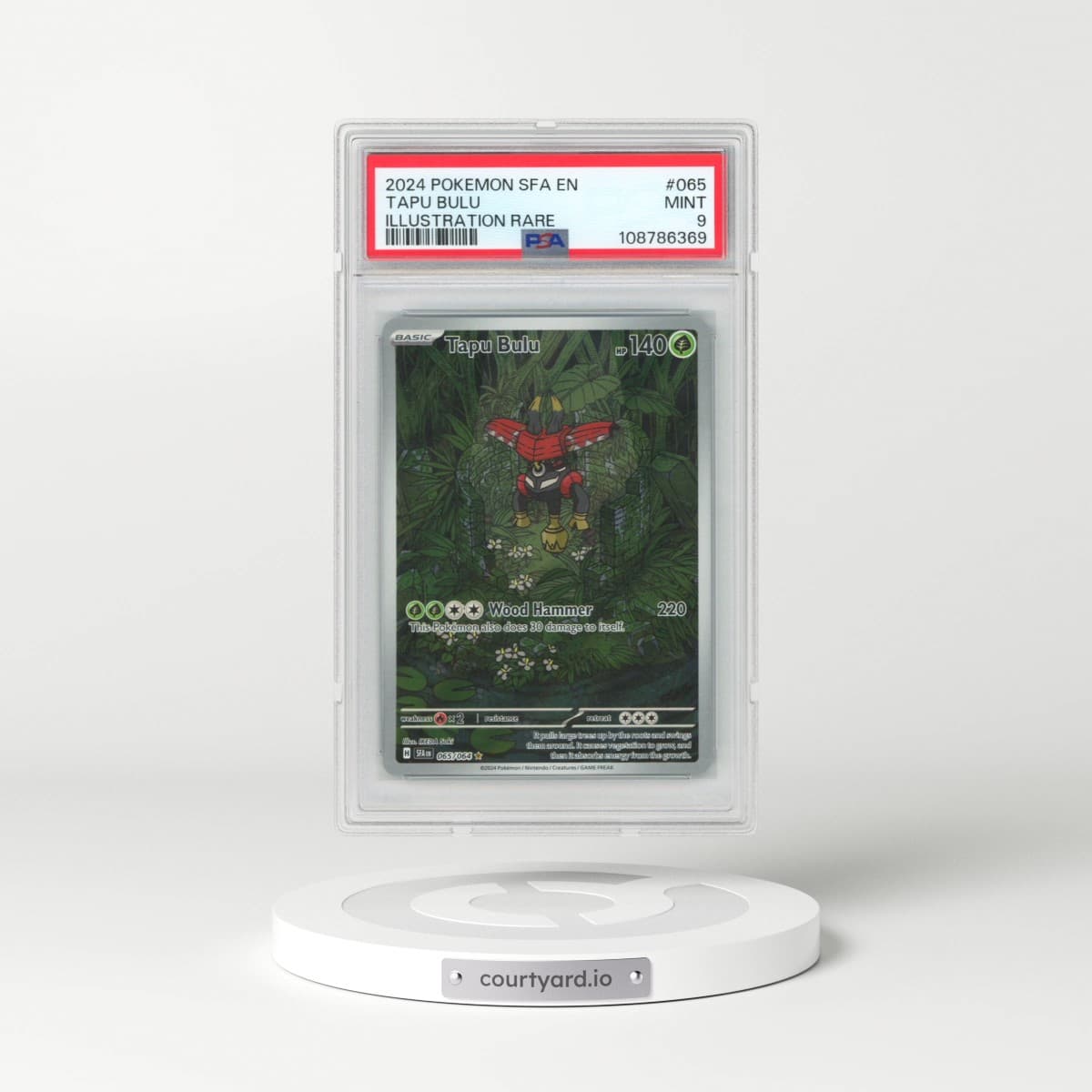 2024 Pokémon Sfa EN-Shrouded Fable #065 Tapu Bulu - Illustration Rare (PSA 9 MINT)