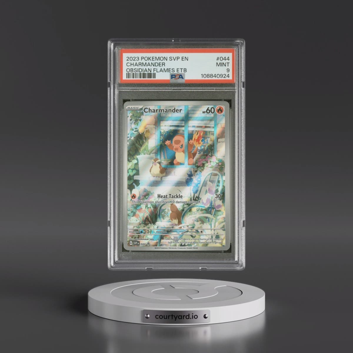 2023 Pokémon Svp EN-SV Black Star Promo #044 Charmander - Obsidian Flames Elite Trainer Box (PSA 9 MINT)