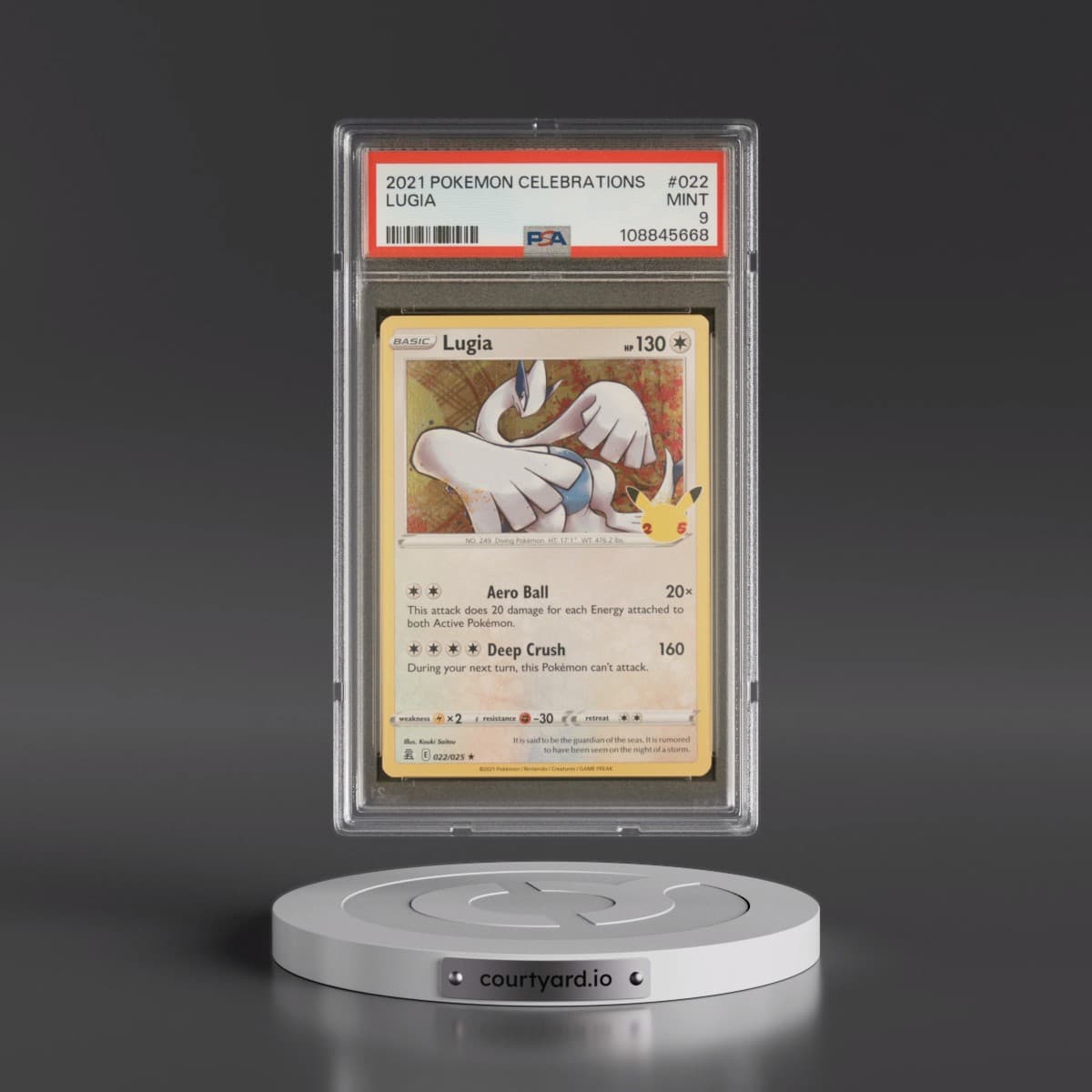 2021 Pokémon Celebrations #022 Lugia (PSA 9 MINT)