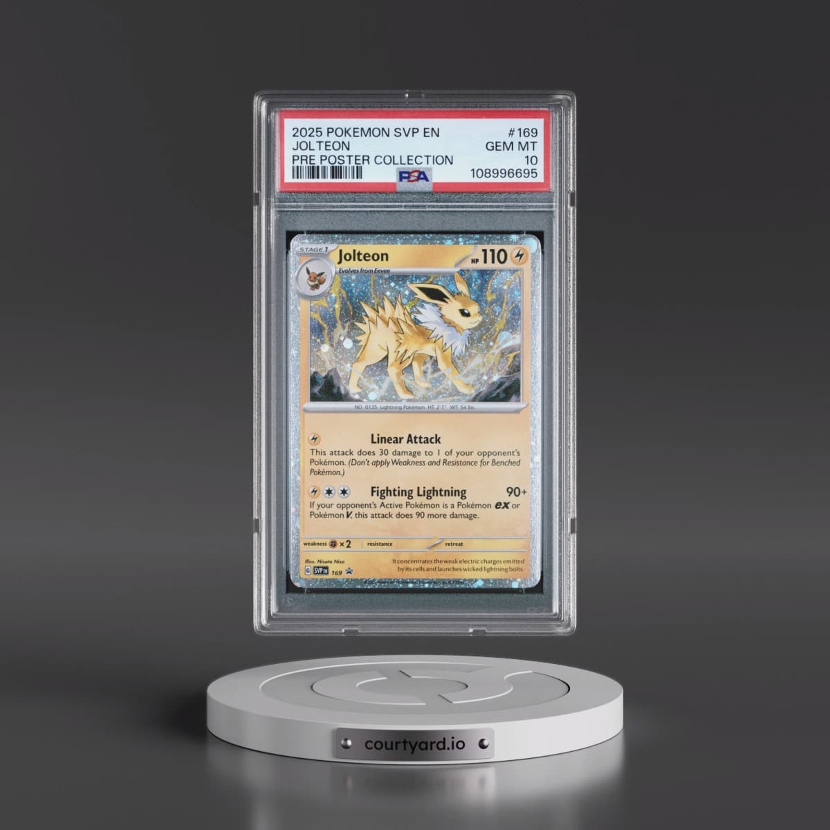 2025 Pokémon Svp EN-SV Black Star Promo #169 Jolteon - Prismatic Evolutions Poster Collection (PSA 10 GEM MINT)