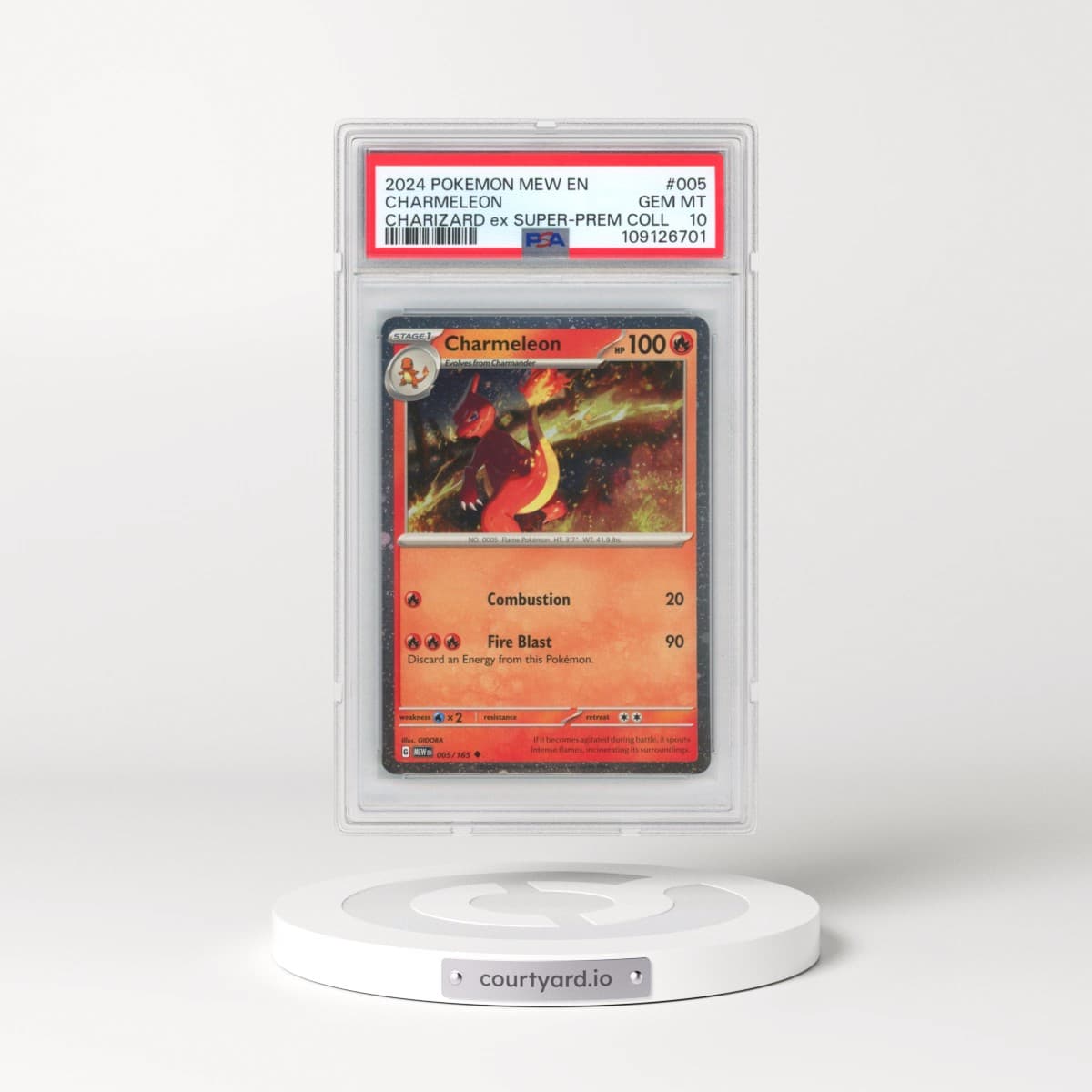 2024 Pokémon Mew EN-151 #005 Charmeleon - Charizard EX Super-Premium Collection (PSA 10 GEM MINT)