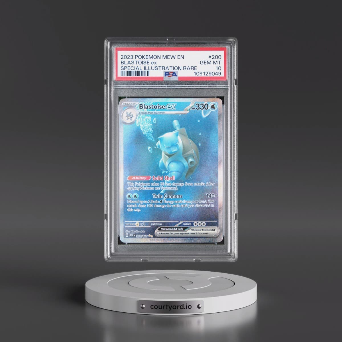 2023 Pokémon Mew EN-151 #200 Blastoise EX - Holo Special Illustration Rare (PSA 10 GEM MINT)