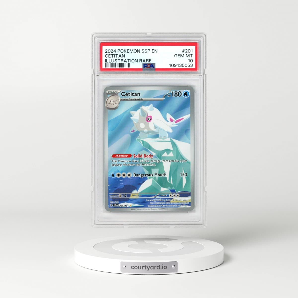 2024 Pokémon Ssp EN-Surging Sparks #201 Cetitan - Illustration Rare (PSA 10 GEM MINT)