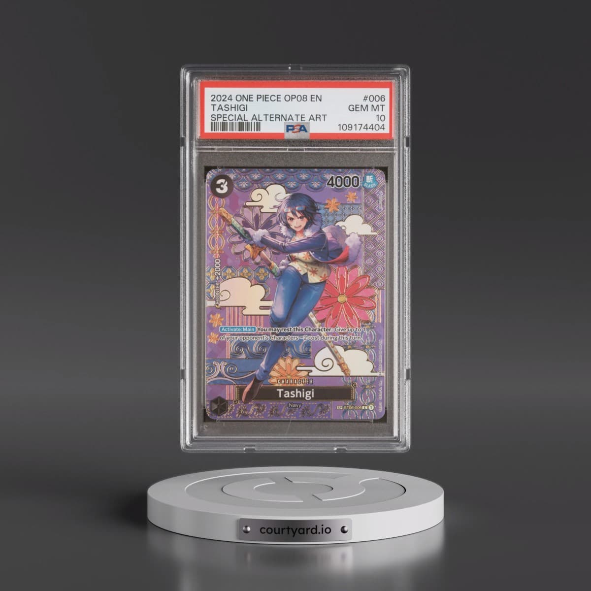 2024 One Piece OP08-Two Legends #006 Tashigi - Special Alternate Art (PSA 10 GEM MINT)