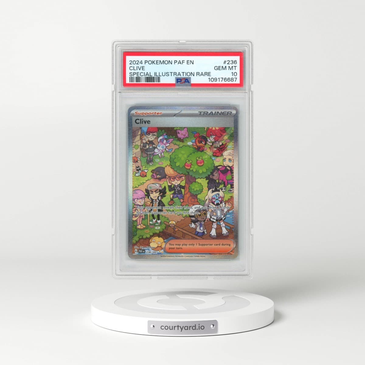 2024 Pokémon Paf EN-Paldean Fates #236 Clive - Special Illustration Rare (PSA 10 GEM MINT)