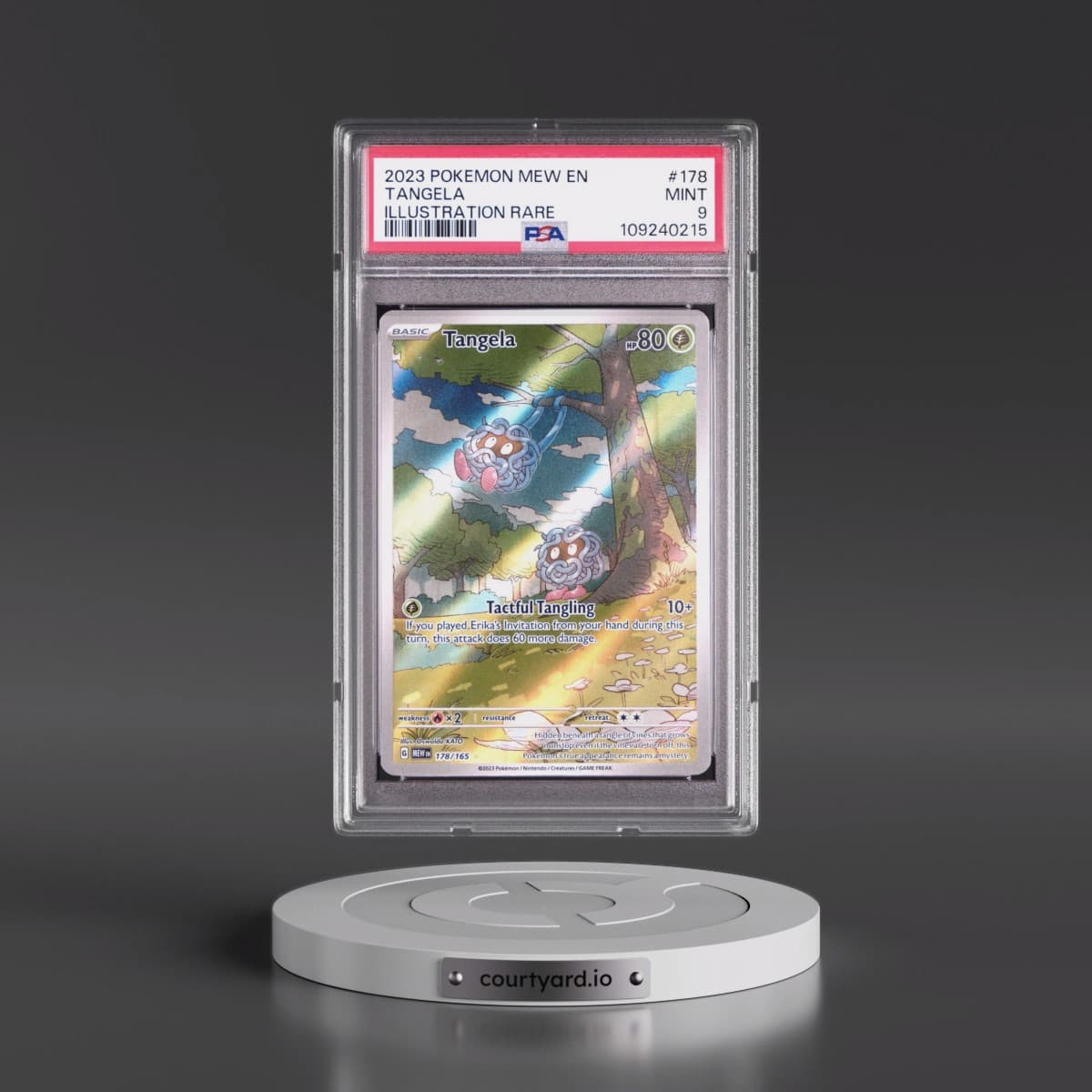 2023 Pokémon Mew EN-151 #178 Tangela - Illustration Rare (PSA 9 MINT)