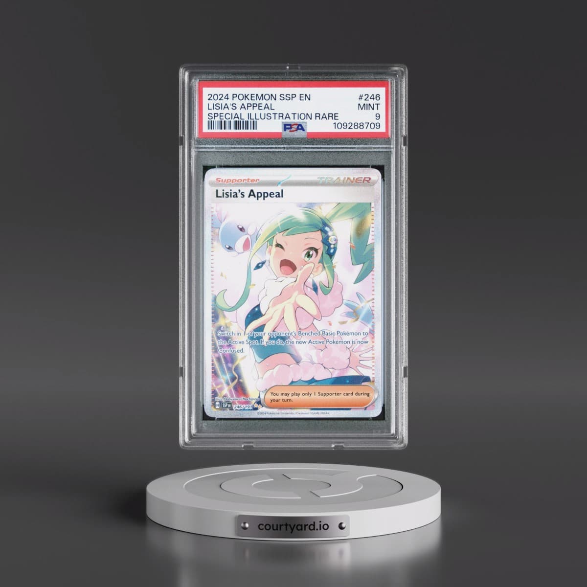 2024 Pokémon Ssp EN-Surging Sparks #246 Lisia's Appeal - Special Illustration Rare (PSA 9 MINT)