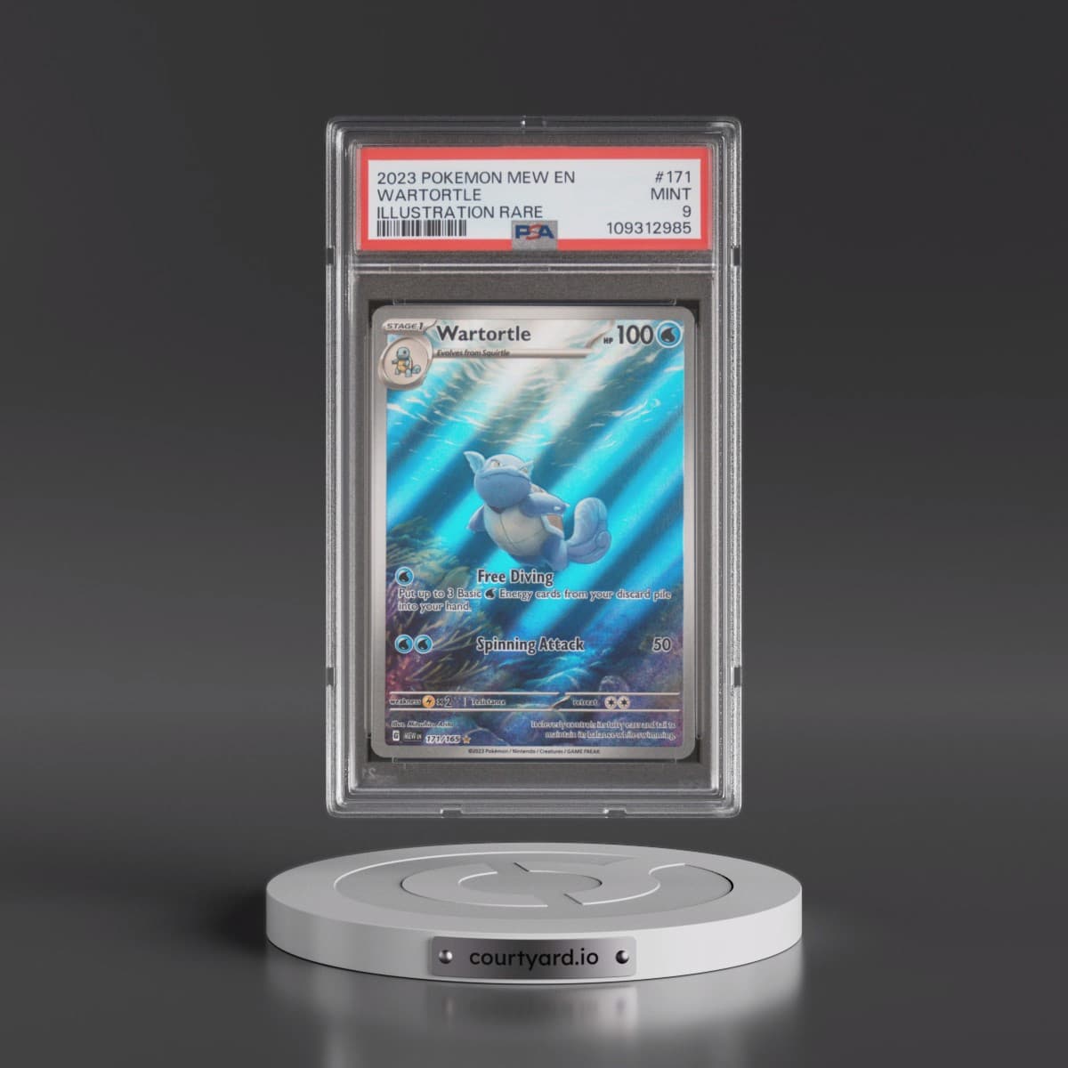 2023 Pokémon Mew EN-151 #171 Wartortle - Illustration Rare (PSA 9 MINT)