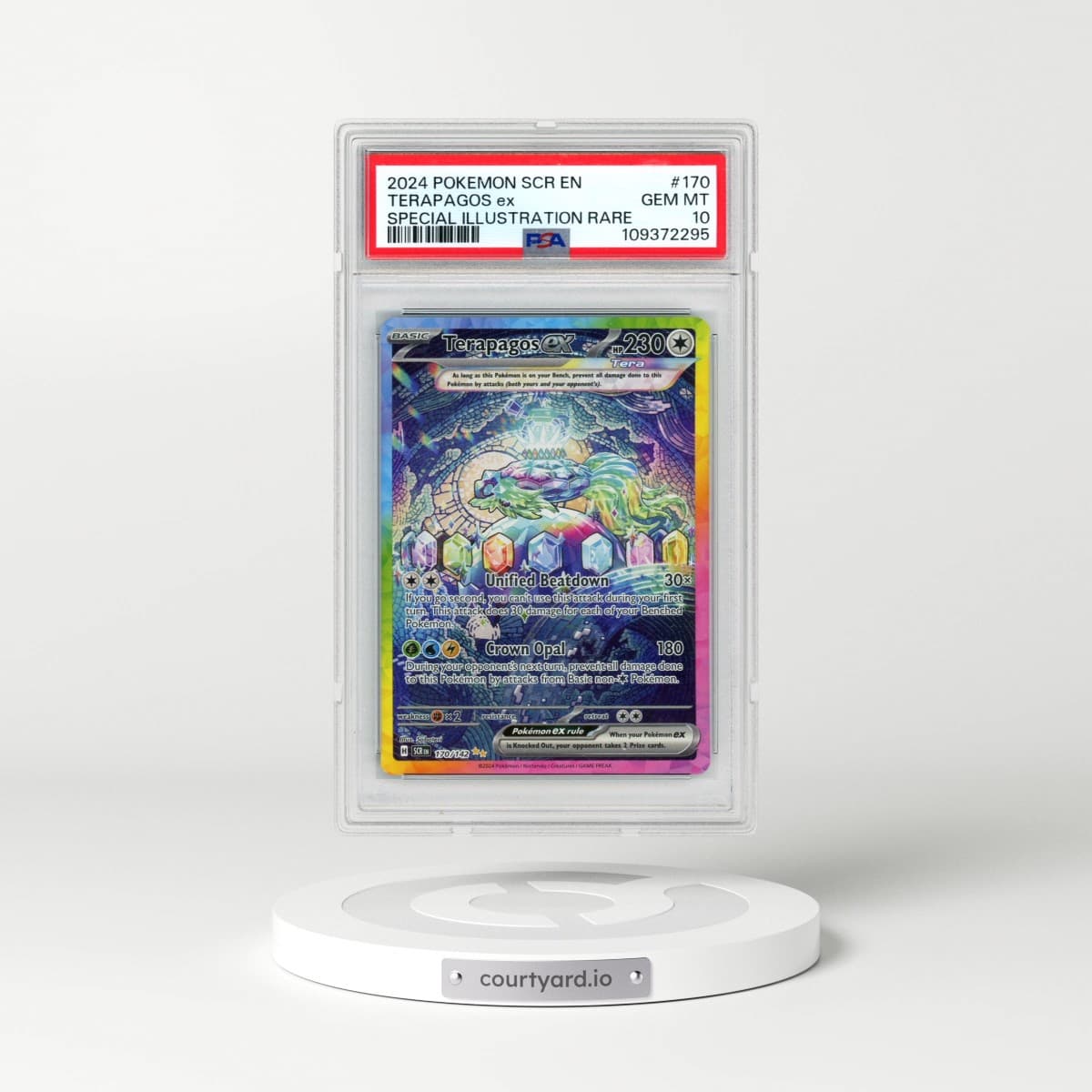 2024 Pokémon Scr EN-Stellar Crown #170 Terapagos EX - Holo Special Illustration Rare (PSA 10 GEM MINT)