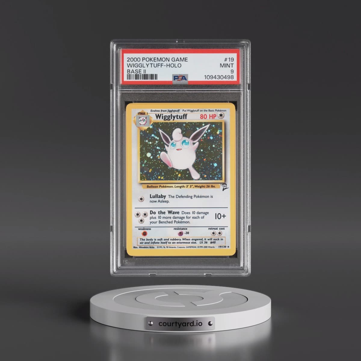 2000 Pokémon Game Base II #19 Wigglytuff - Holo (PSA 9 MINT)