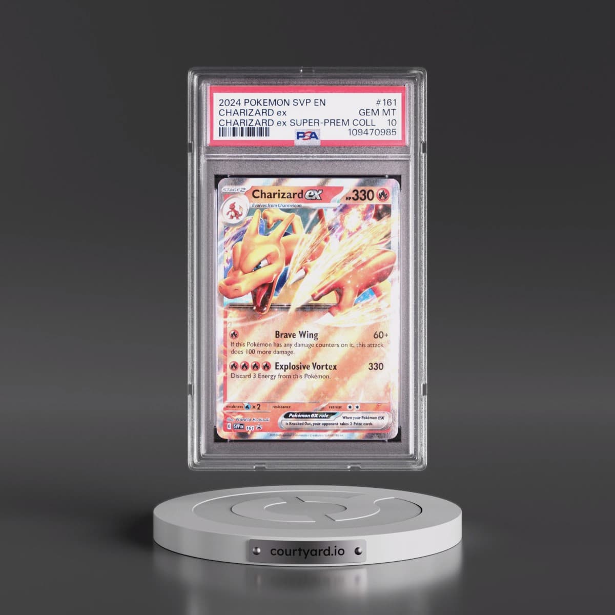 2024 Pokémon Svp EN-SV Black Star Promo #161 Charizard EX - Holo Charizard EX Super-Premium Collection (PSA 10 GEM MINT)