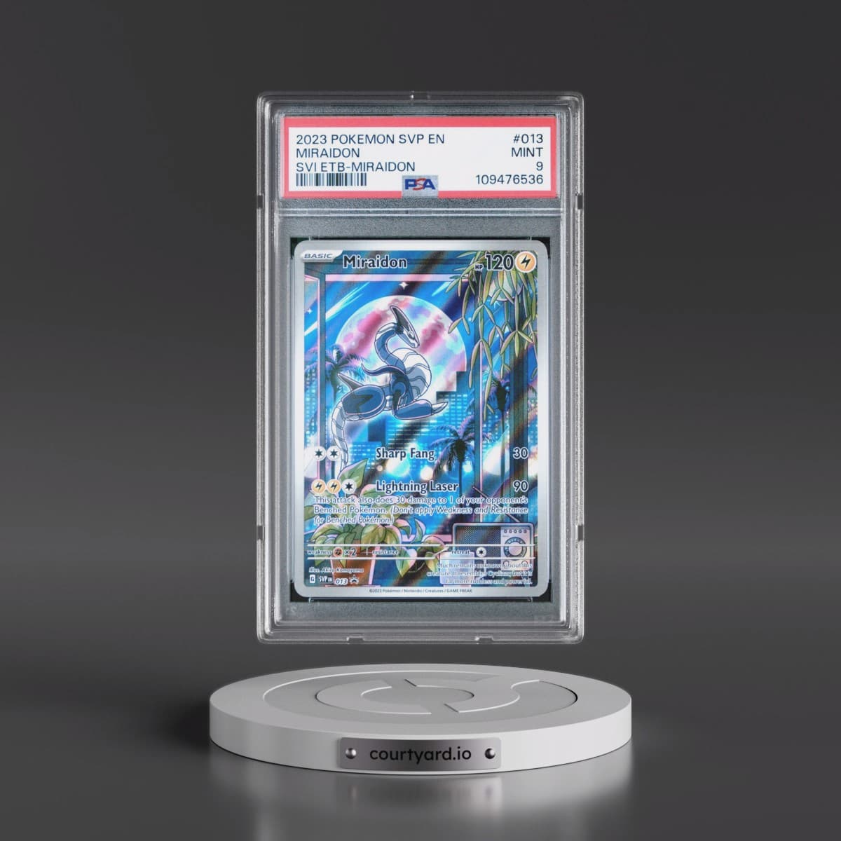 2023 Pokémon Svp EN-SV Black Star Promo #013 Miraidon - Scarlet & Violet Elite Trainer Box-Miraidon (PSA 9 MINT)