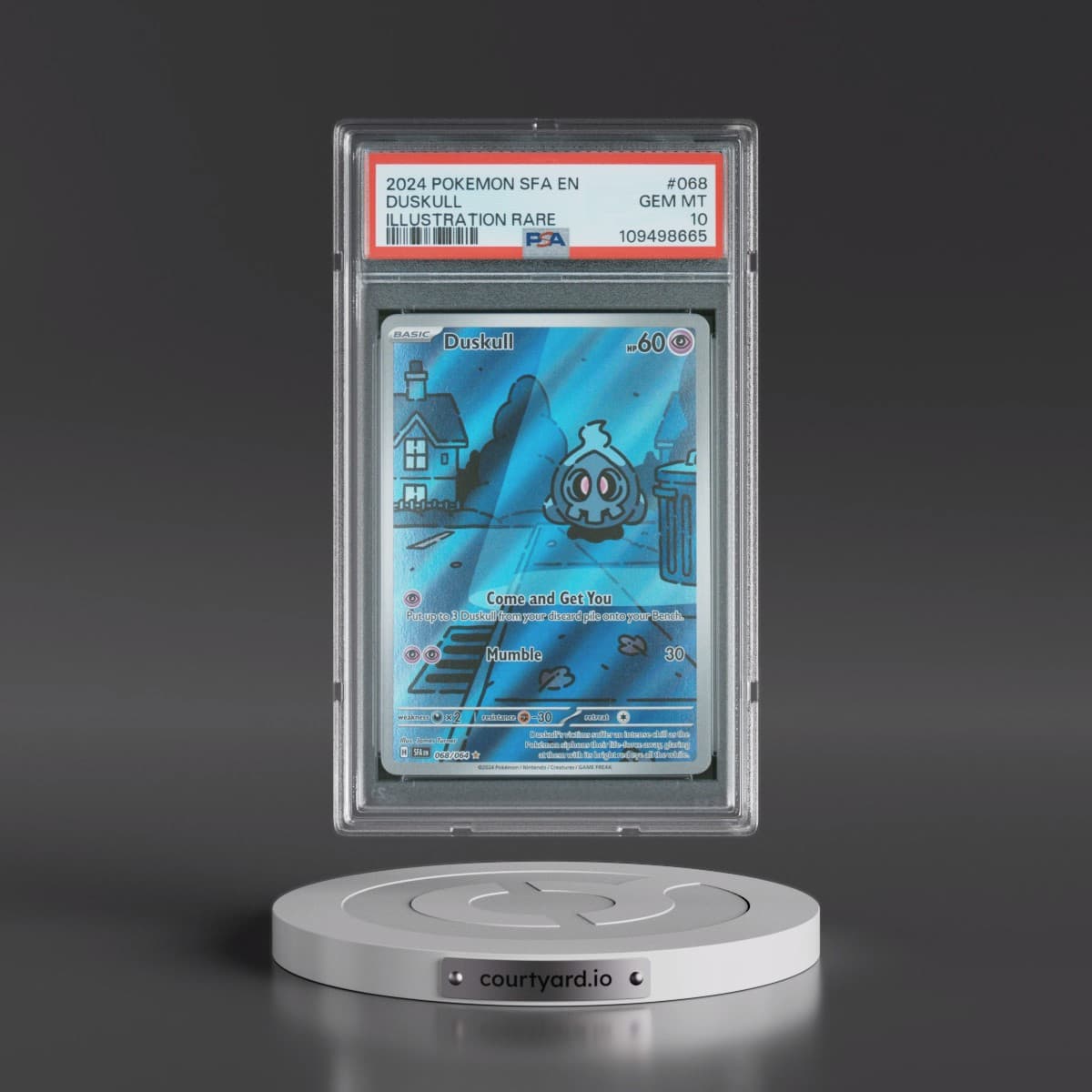 2024 Pokémon Sfa EN-Shrouded Fable #068 Duskull - Illustration Rare (PSA 10 GEM MINT)