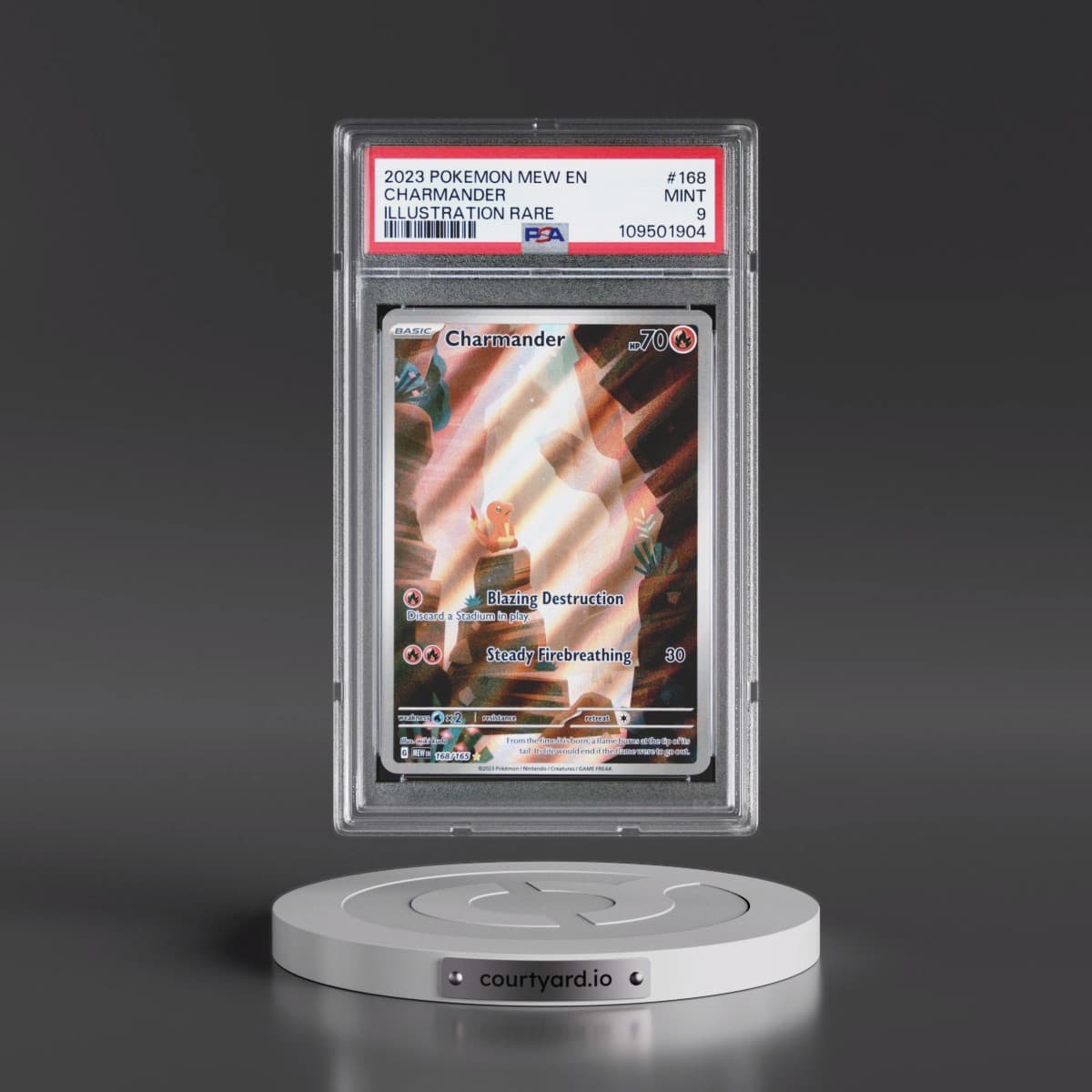 2023 Pokémon Mew EN-151 #168 Charmander - Illustration Rare (PSA 9 MINT)