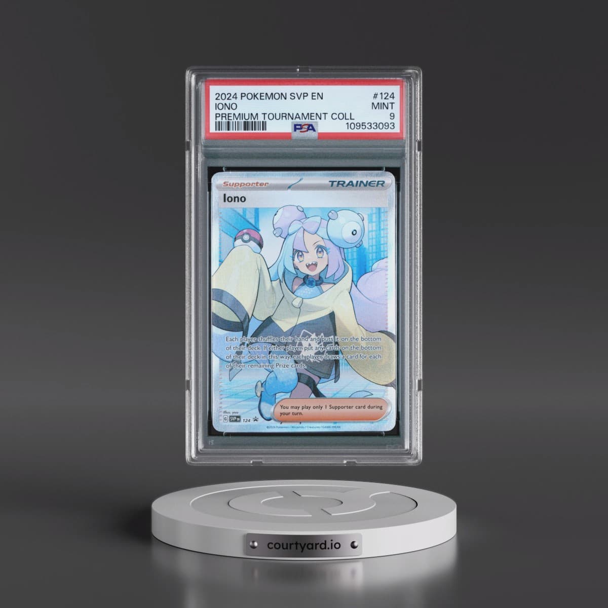 2024 Pokémon Svp EN-SV Black Star Promo #124 Iono - Iono Premium Tournament Collection (PSA 9 MINT)
