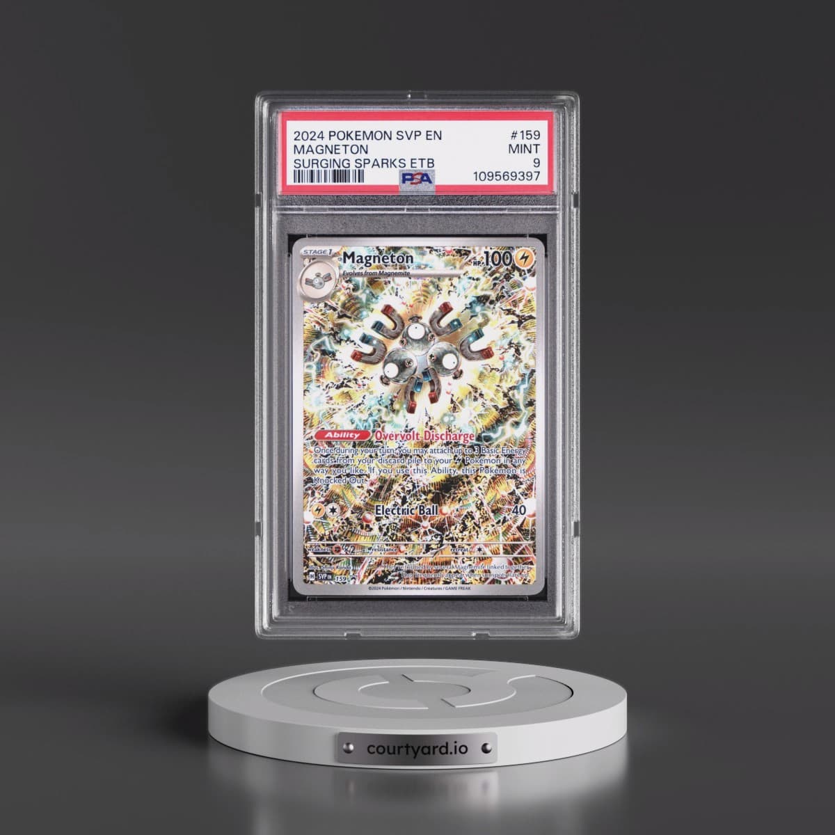 2024 Pokémon Svp EN-SV Black Star Promo #159 Magneton - Surging Sparks Elite Trainer Box (PSA 9 MINT)