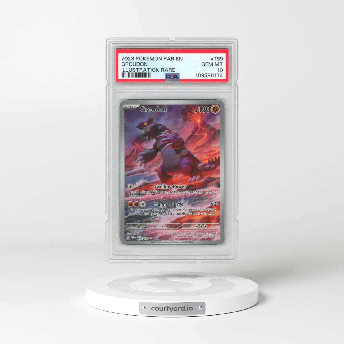 2023 Pokémon Par EN-Paradox Rift #199 Groudon - Illustration Rare (PSA 10 GEM MINT)