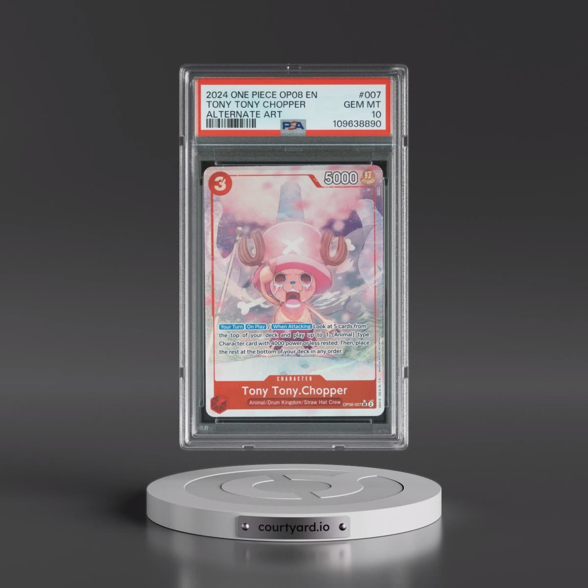 2024 One Piece OP08-Two Legends #007 Tony Tony Chopper - Alternate Art (PSA 10 GEM MINT)