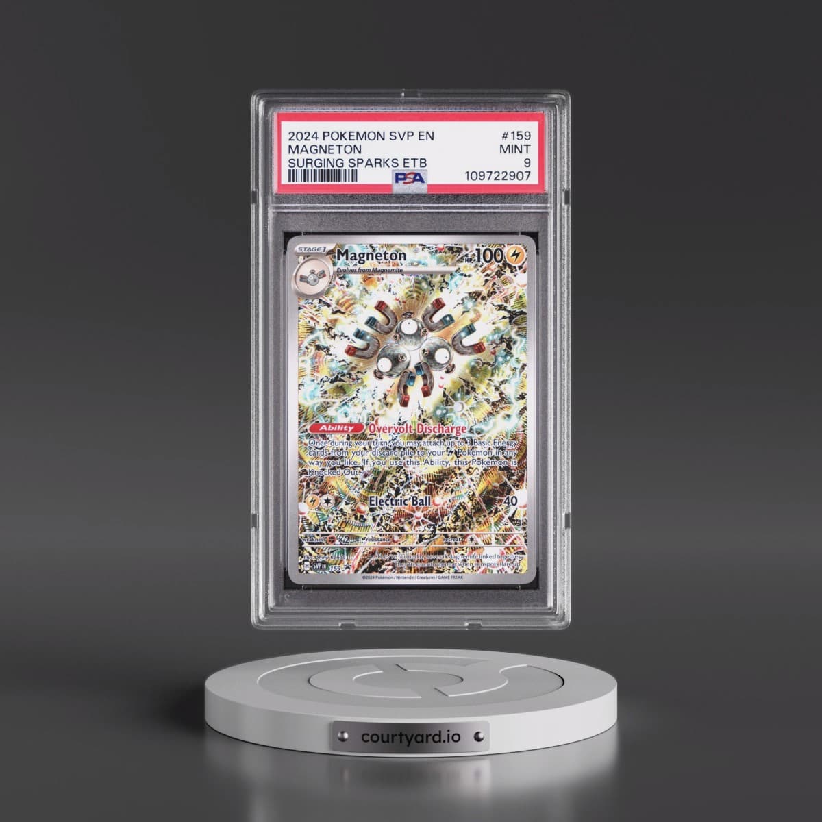 2024 Pokémon Svp EN-SV Black Star Promo #159 Magneton - Surging Sparks Elite Trainer Box (PSA 9 MINT)