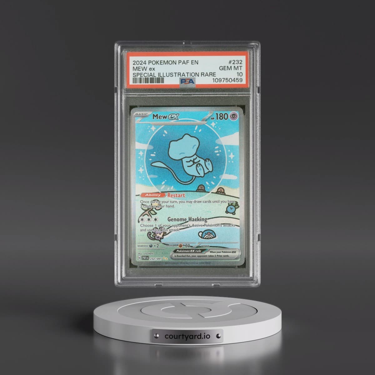 2024 Pokémon Paf EN-Paldean Fates #232 Mew EX - Holo Special Illustration Rare (PSA 10 GEM MINT)