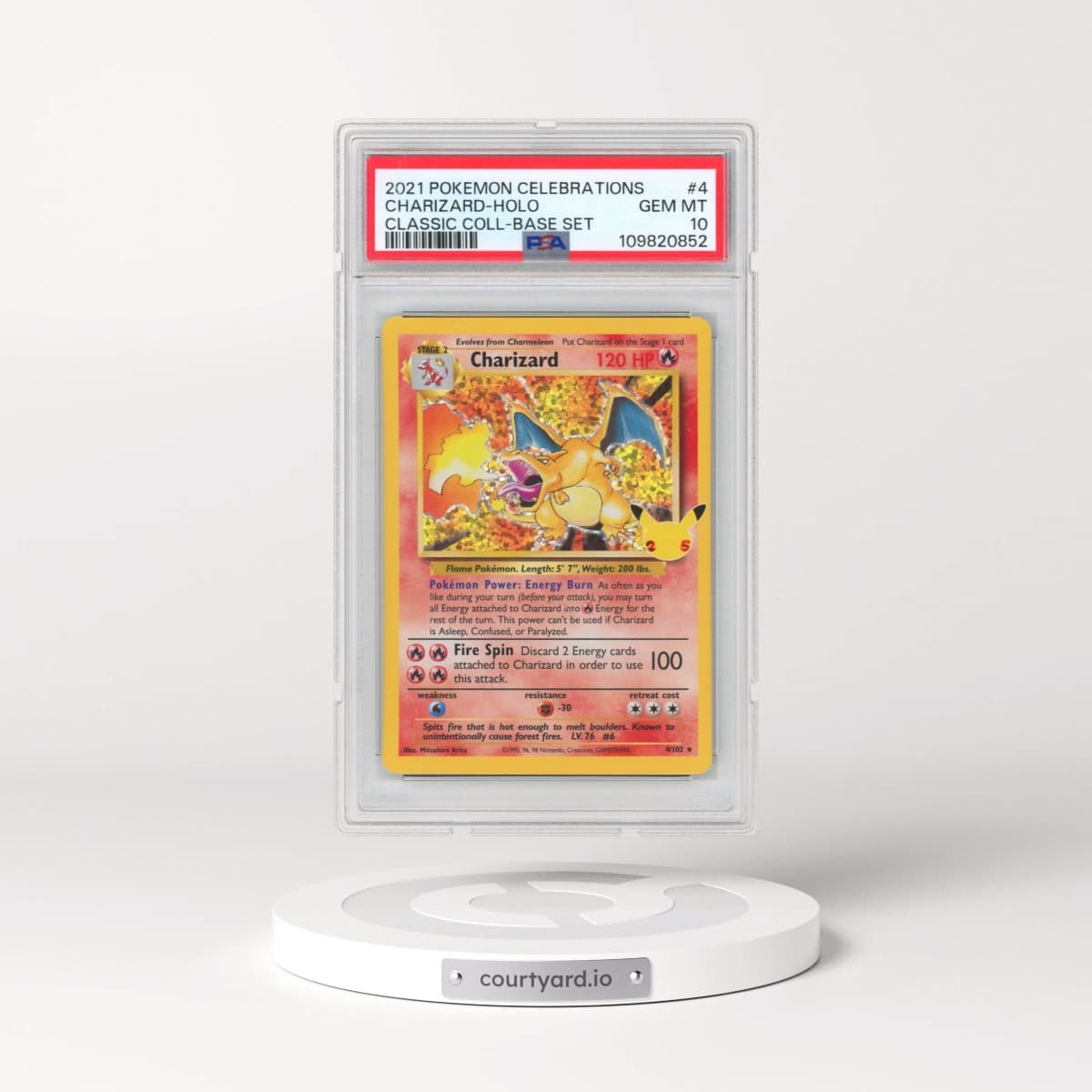 2021 Pokémon Celebrations Classic Collection #4 Charizard - Holo (PSA 10 GEM MINT)