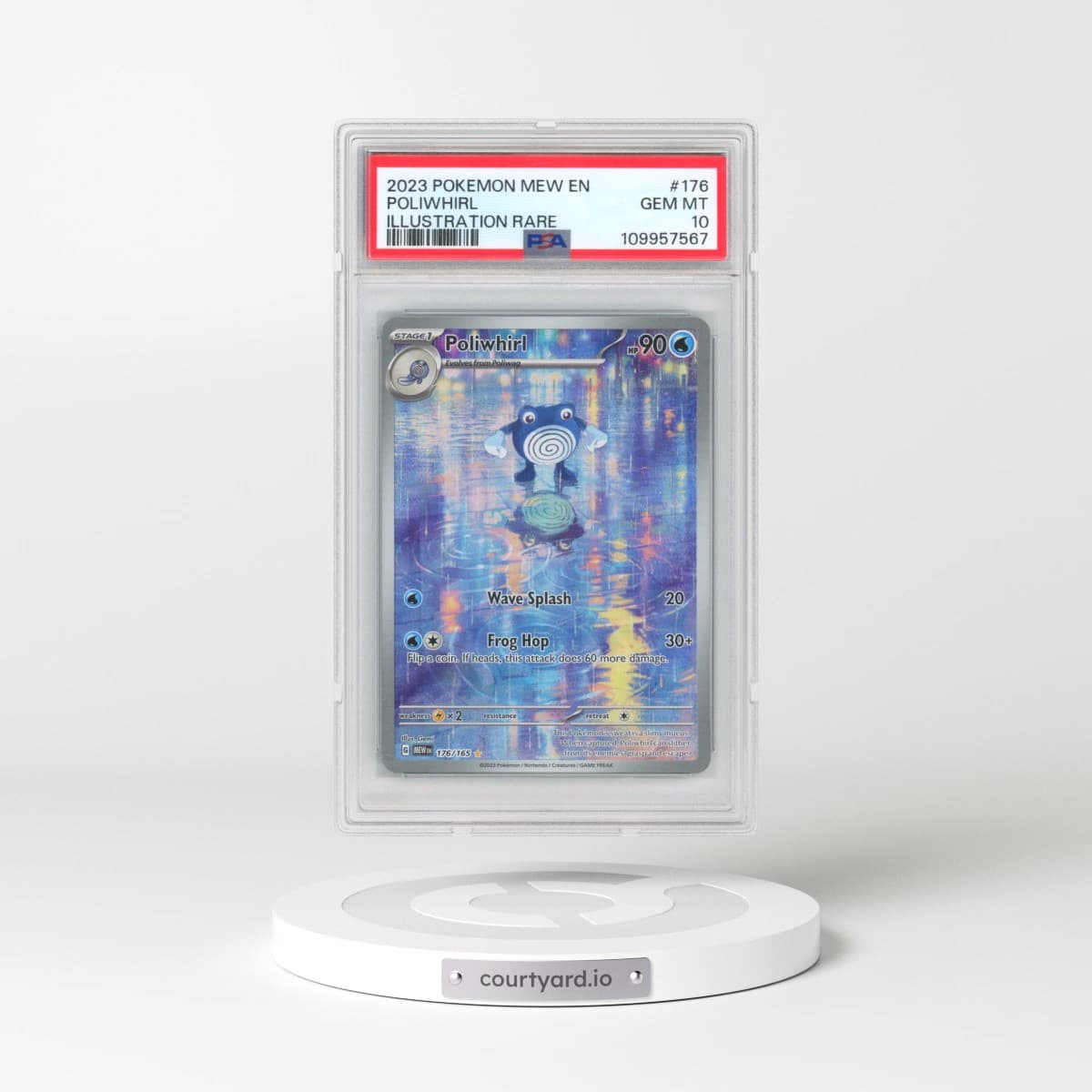 2023 Pokémon Mew EN-151 #176 Poliwhirl - Illustration Rare (PSA 10 GEM MINT)