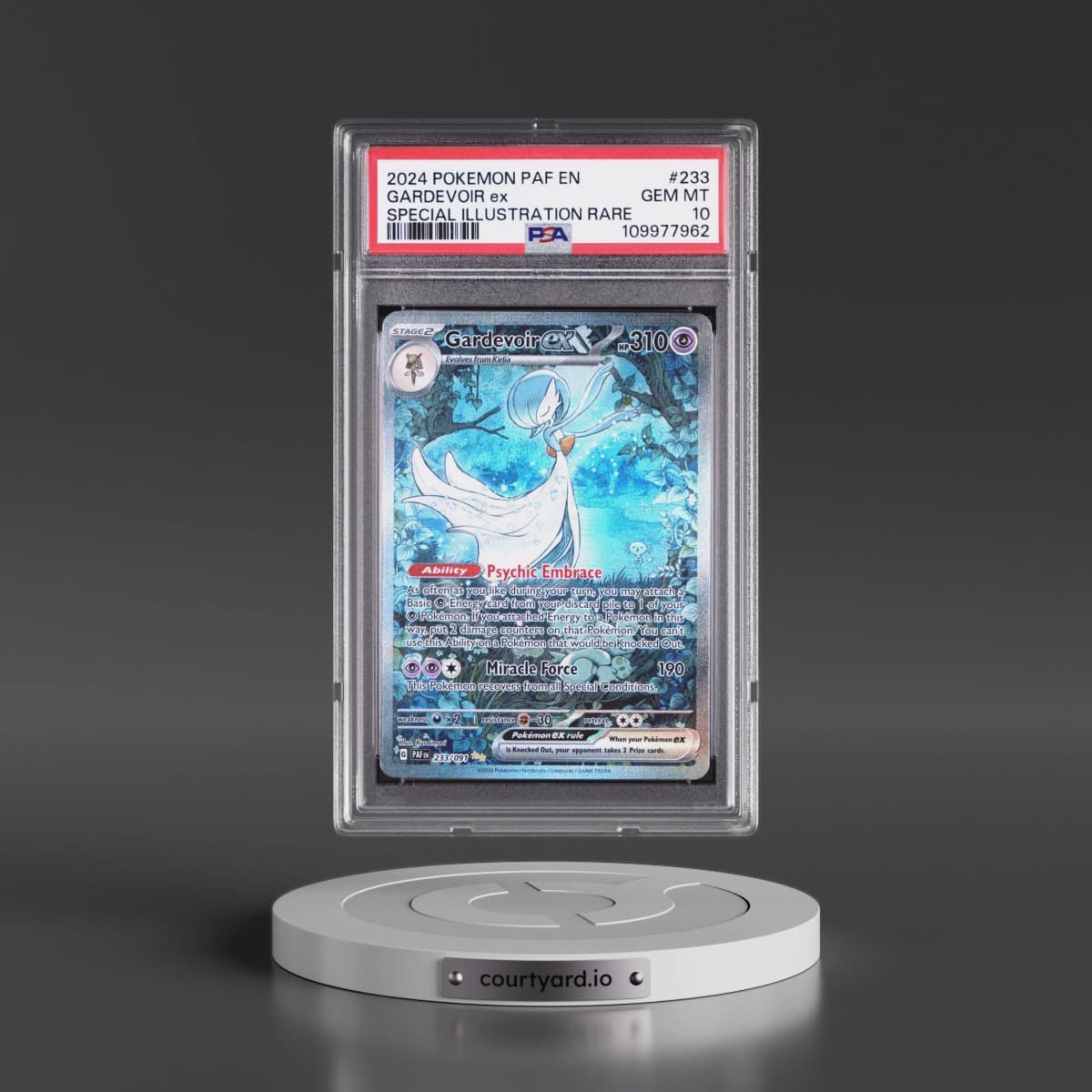2024 Pokémon Paf EN-Paldean Fates #233 Gardevoir EX - Holo Special Illustration Rare (PSA 10 GEM MINT)