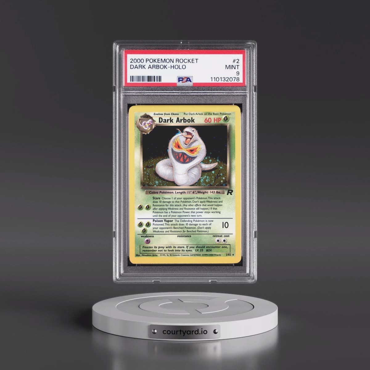 2000 Pokémon Rocket #2 Dark Arbok - Holo (PSA 9 MINT)