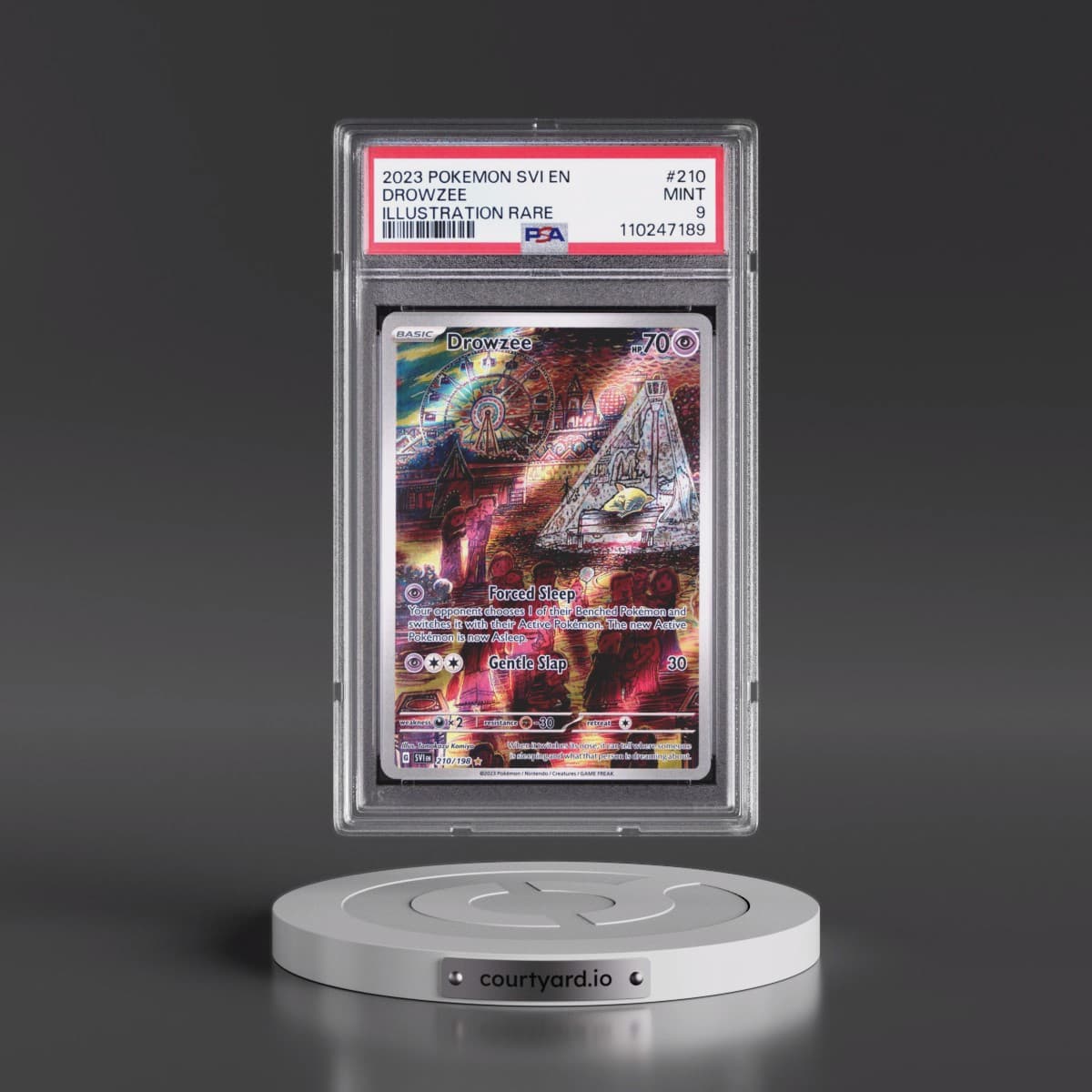 2023 Pokémon Svi EN-Scarlet & Violet #210 Drowzee - Illustration Rare (PSA 9 MINT)