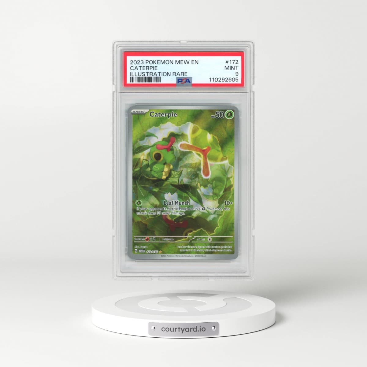 2023 Pokémon Mew EN-151 #172 Caterpie - Illustration Rare (PSA 9 MINT)