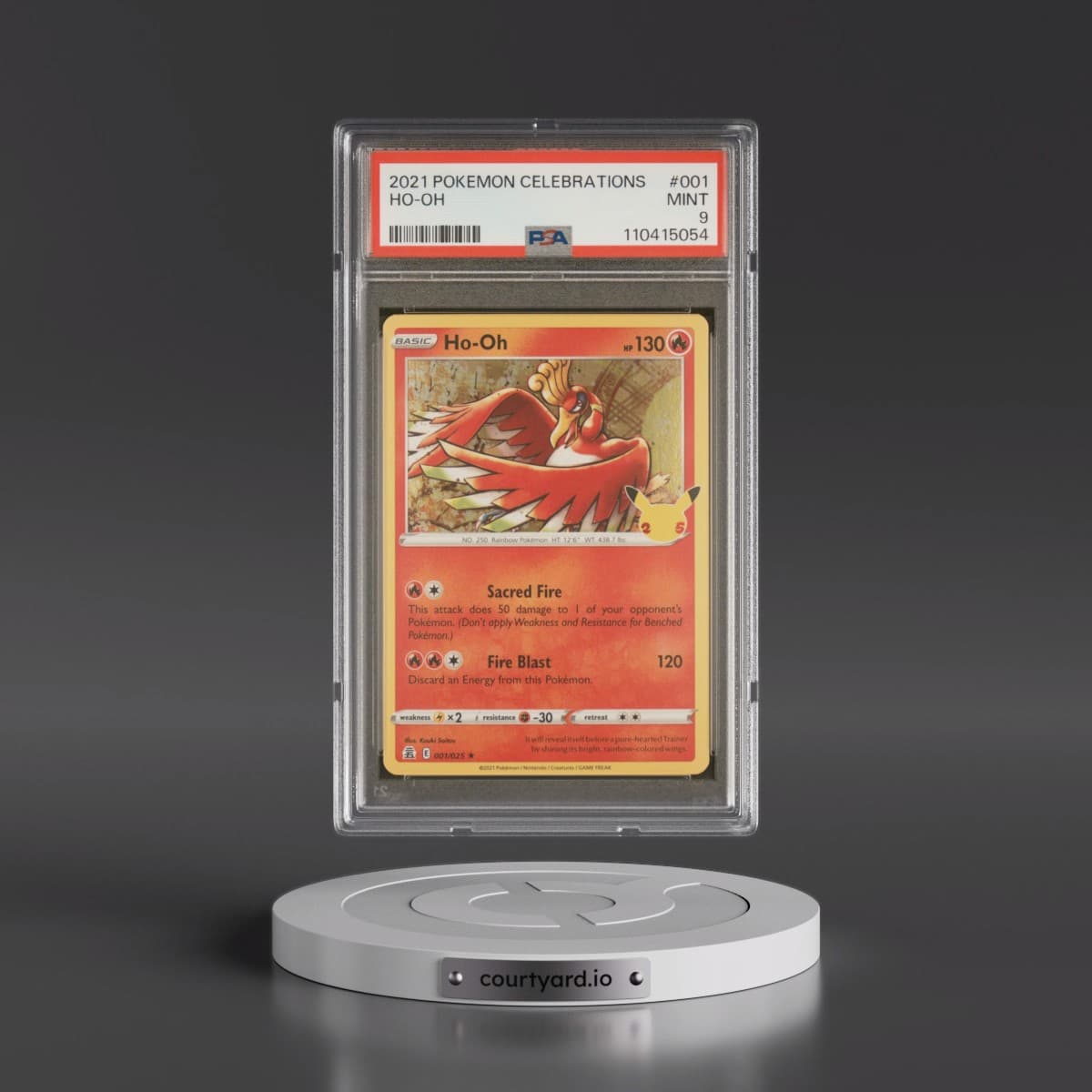 2021 Pokémon Celebrations #001 HO-Oh (PSA 9 MINT)