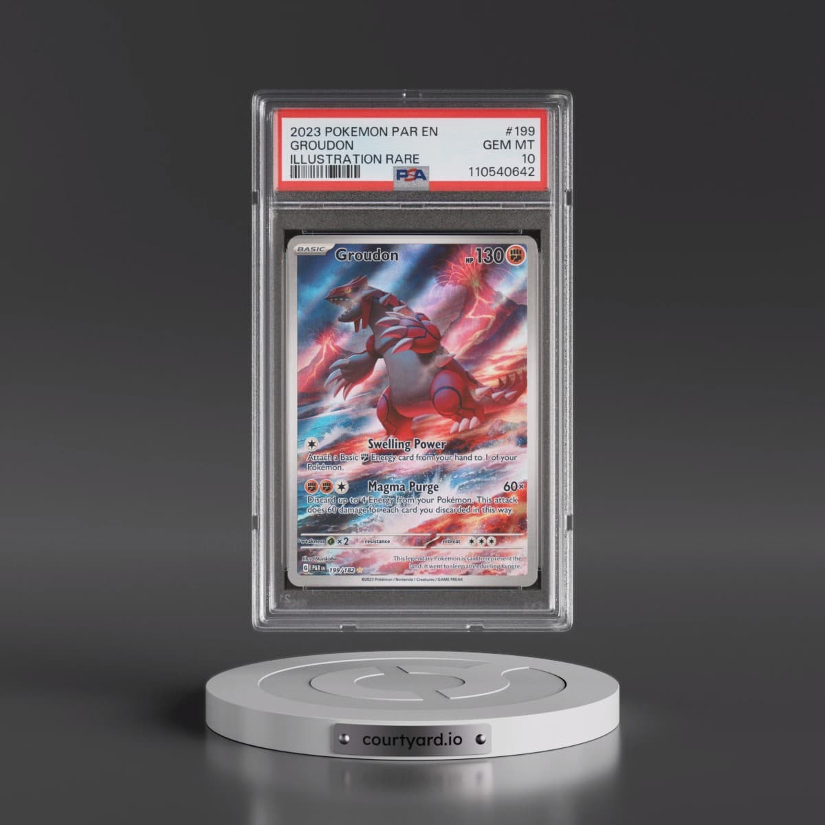 2023 Pokémon Par EN-Paradox Rift #199 Groudon - Illustration Rare (PSA 10 GEM MINT)