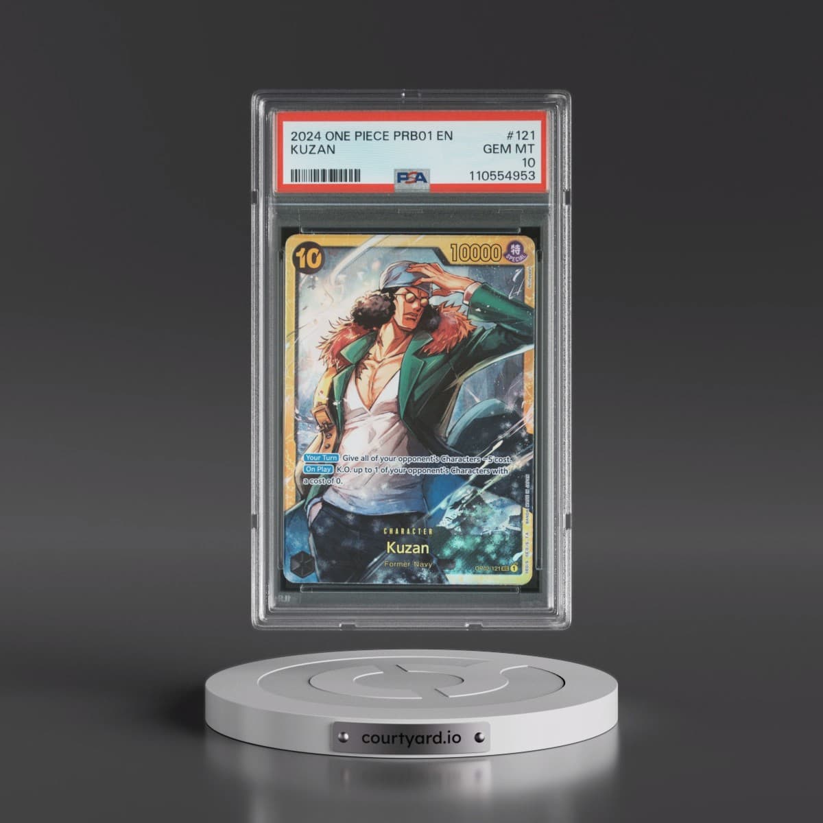 2024 One Piece PRB01-Premium Booster -One Piece Card the Best #121 Kuzan (PSA 10 GEM MINT)