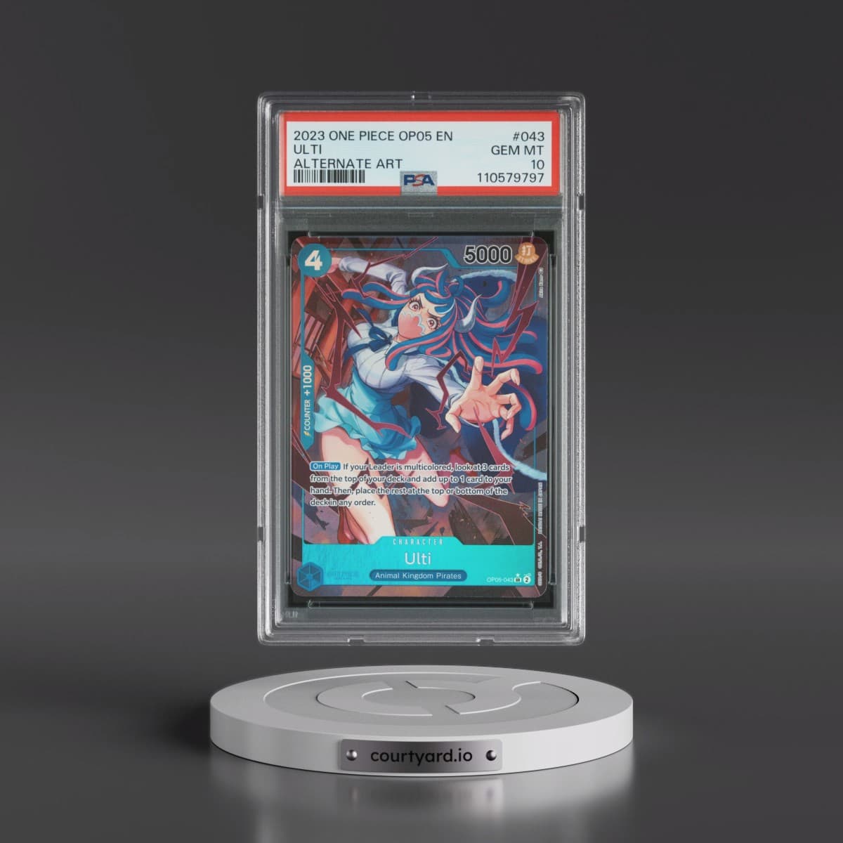 2023 One Piece OP05-Awakening of the New Era #043 Ulti - Alternate Art (PSA 10 GEM MINT)