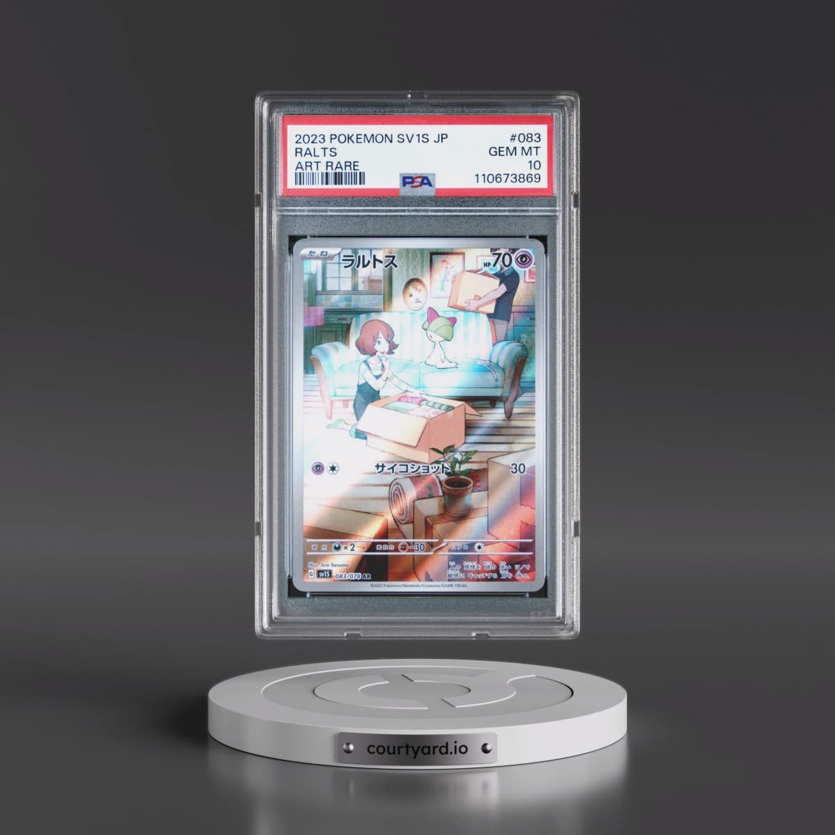 2023 Pokémon Sv1s-Scarlet EX #083 Ralts - Art Rare (PSA 10 GEM MINT)