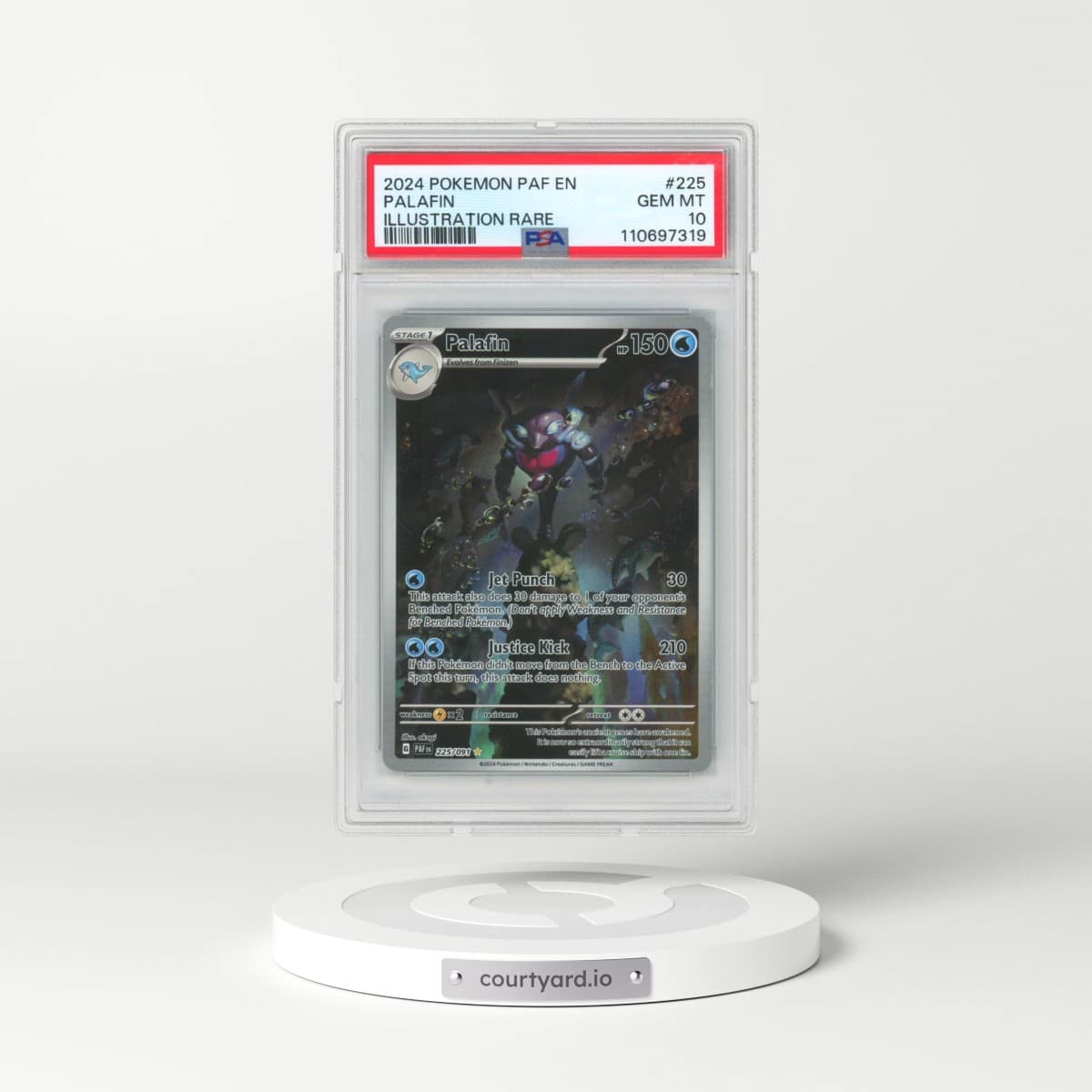 2024 Pokémon Paf EN-Paldean Fates #225 Palafin - Illustration Rare (PSA 10 GEM MINT)