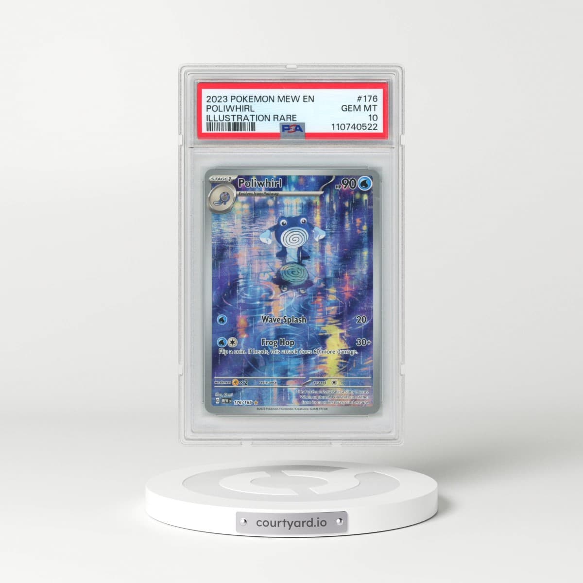 2023 Pokémon Mew EN-151 #176 Poliwhirl - Illustration Rare (PSA 10 GEM MINT)