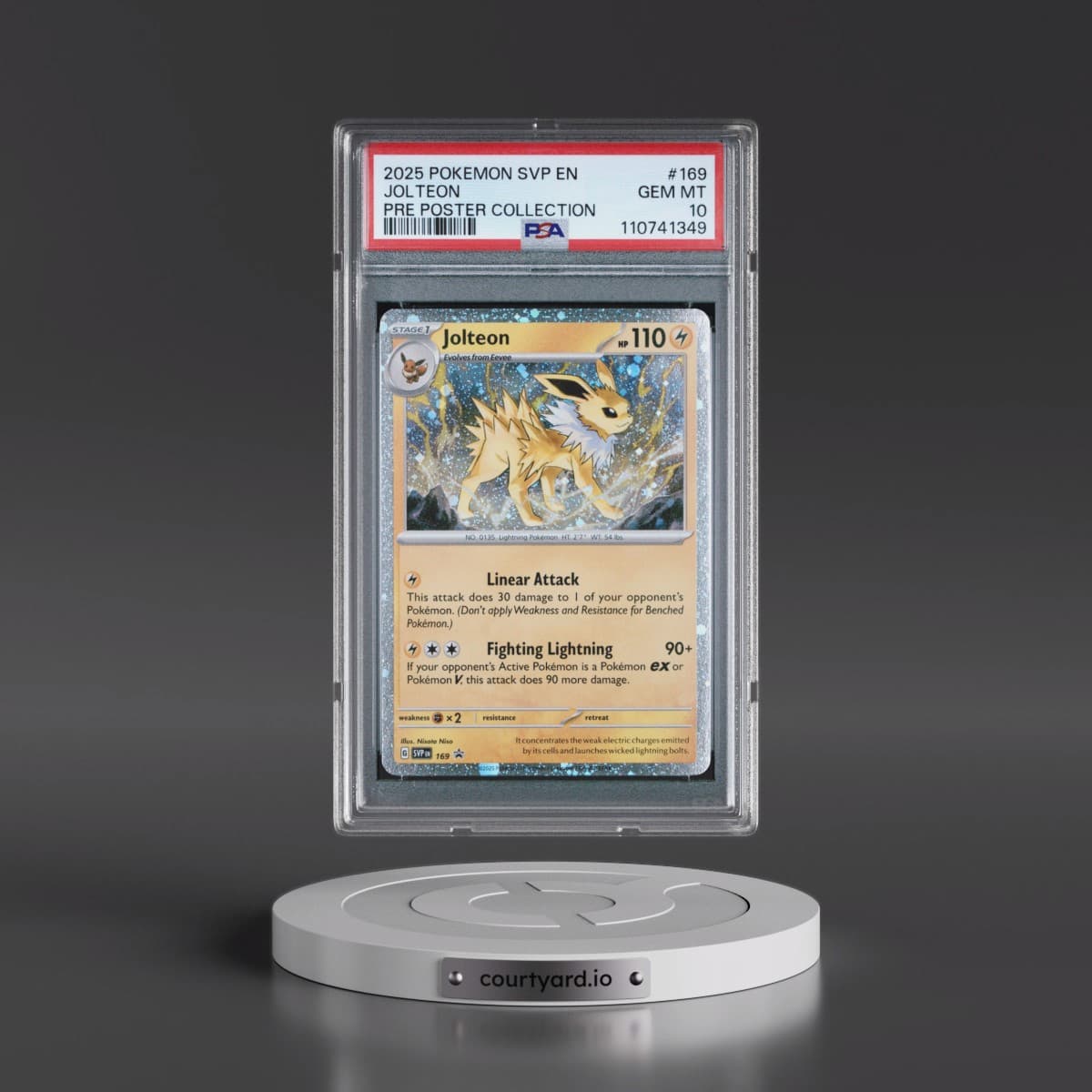 2025 Pokémon Svp EN-SV Black Star Promo #169 Jolteon - Prismatic Evolutions Poster Collection (PSA 10 GEM MINT)