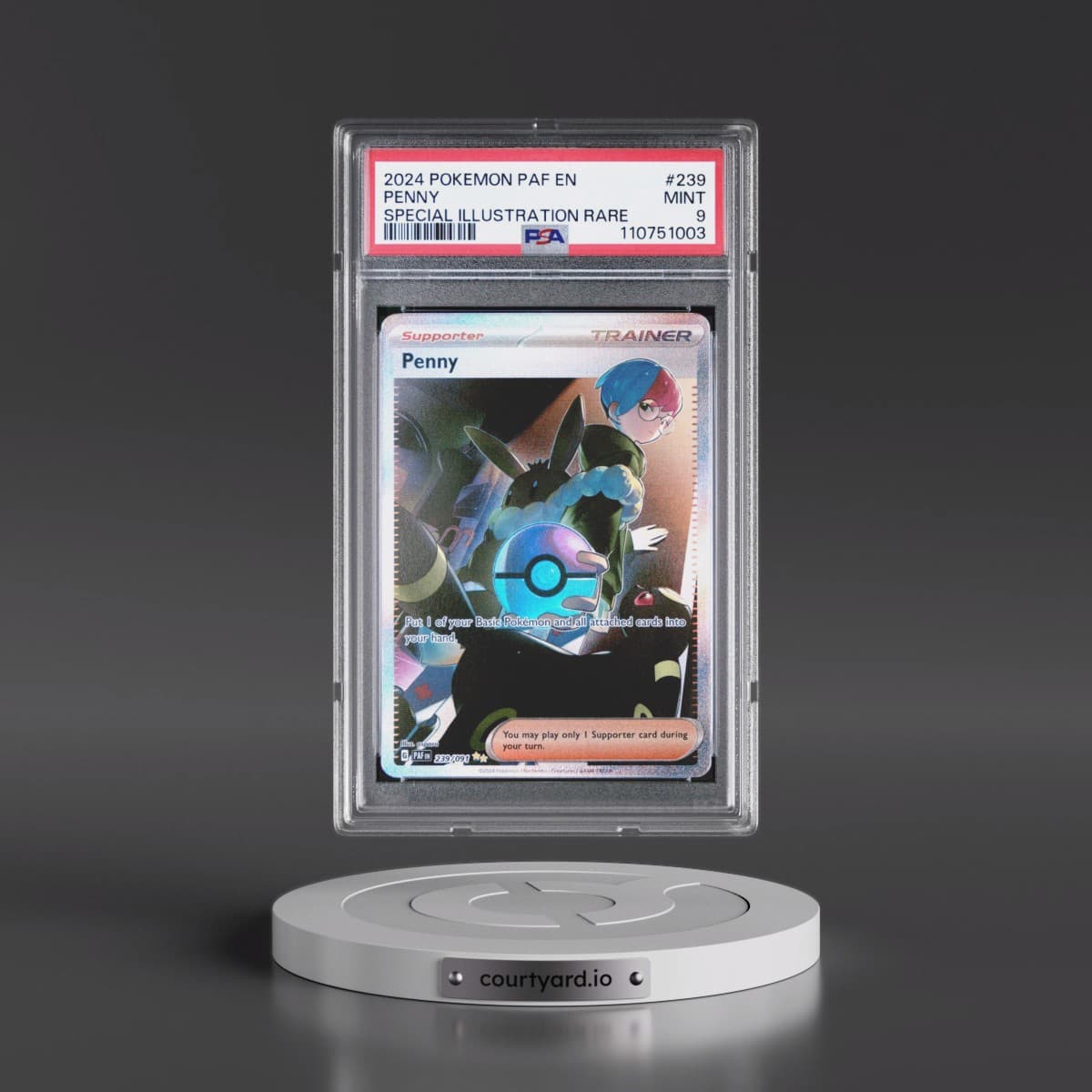 2024 Pokémon Paf EN-Paldean Fates #239 Penny - Special Illustration Rare (PSA 9 MINT)