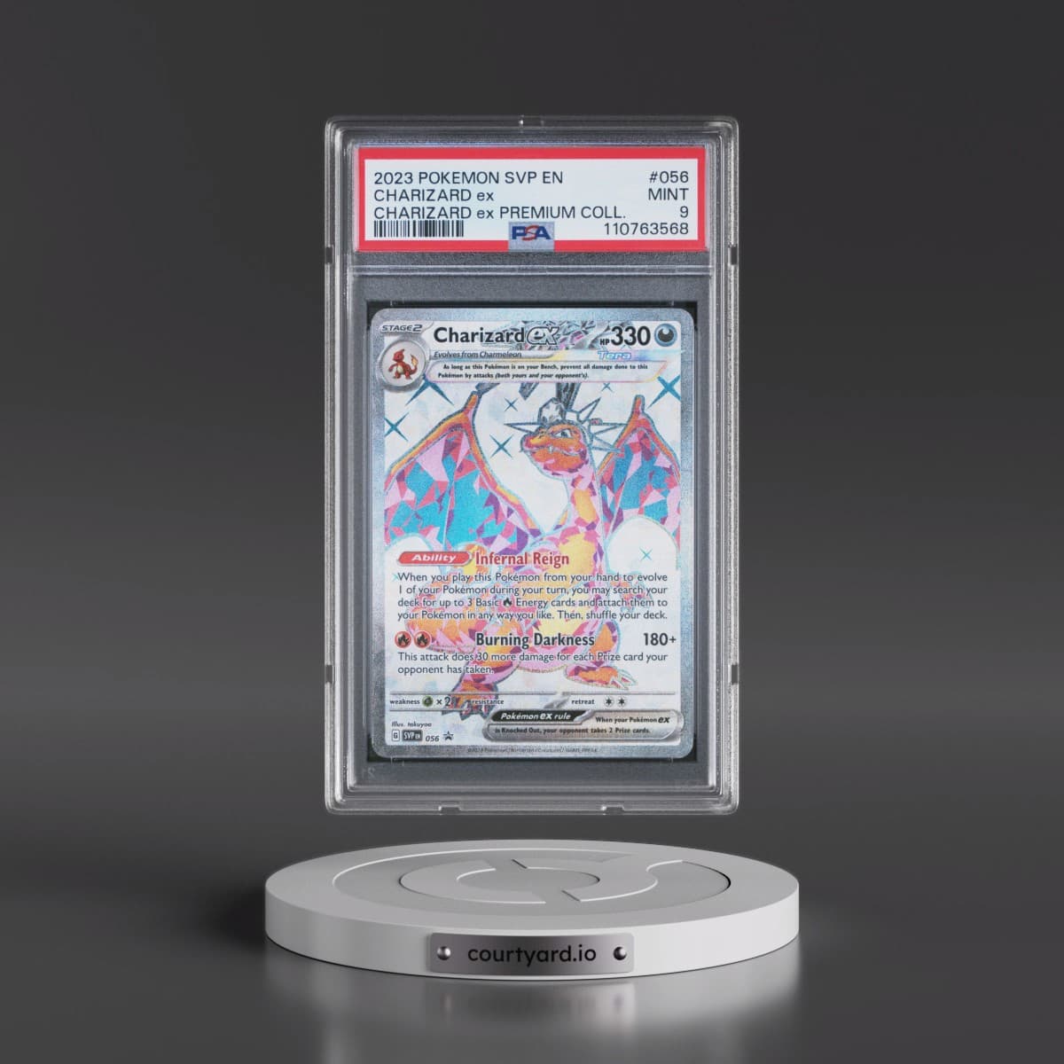 2023 Pokémon Svp EN-SV Black Star Promo #056 Charizard EX - Holo Charizard EX Premium Collection (PSA 9 MINT)