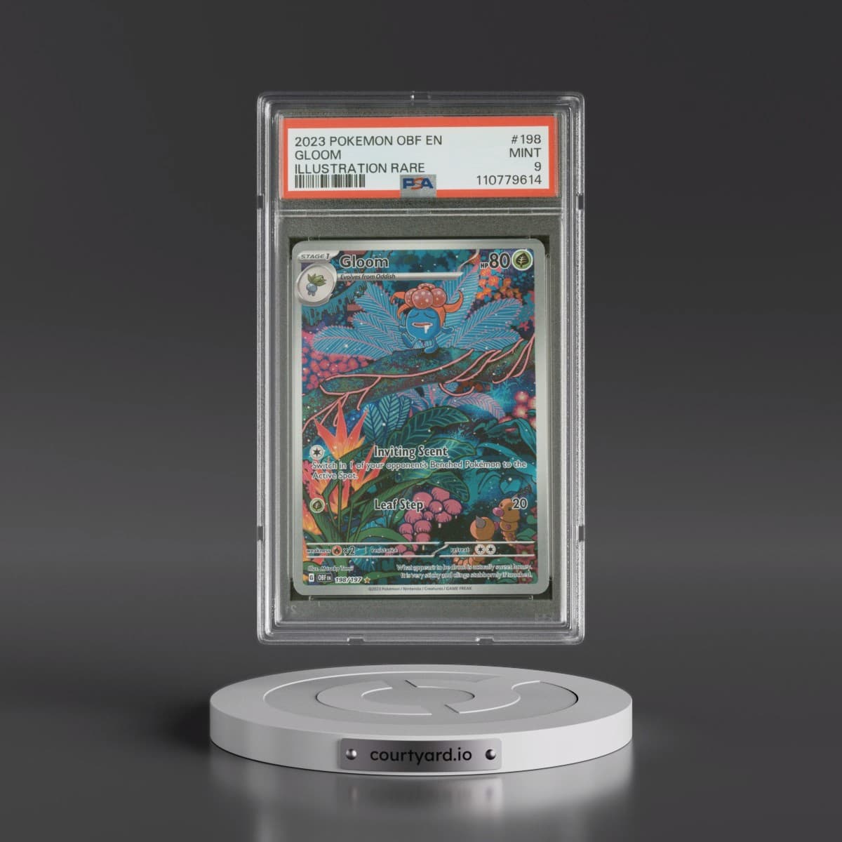 2023 Pokémon Obf EN-Obsidian Flames #198 Gloom - Illustration Rare (PSA 9 MINT)
