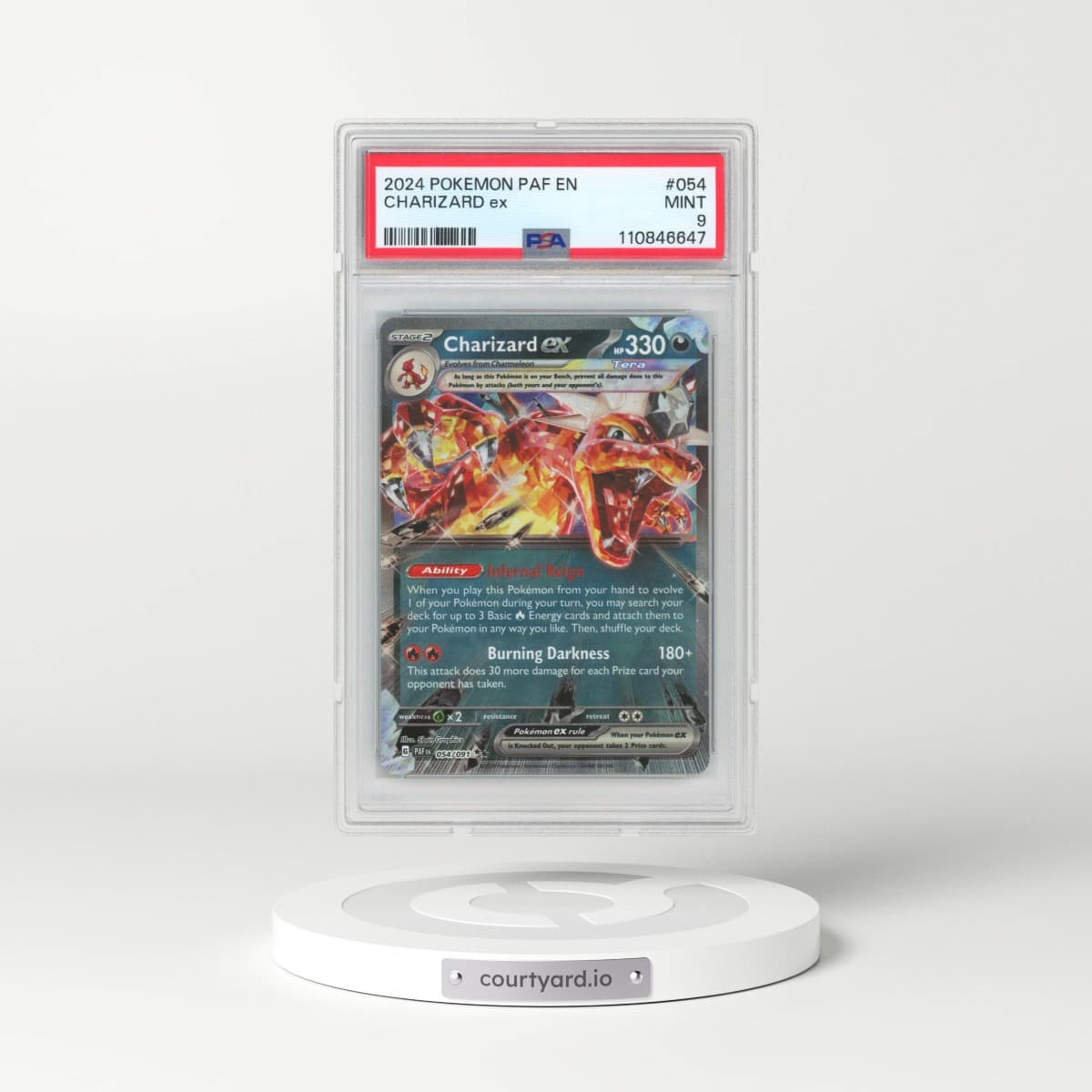 2024 Pokémon Paf EN-Paldean Fates #054 Charizard EX - Holo (PSA 9 MINT)