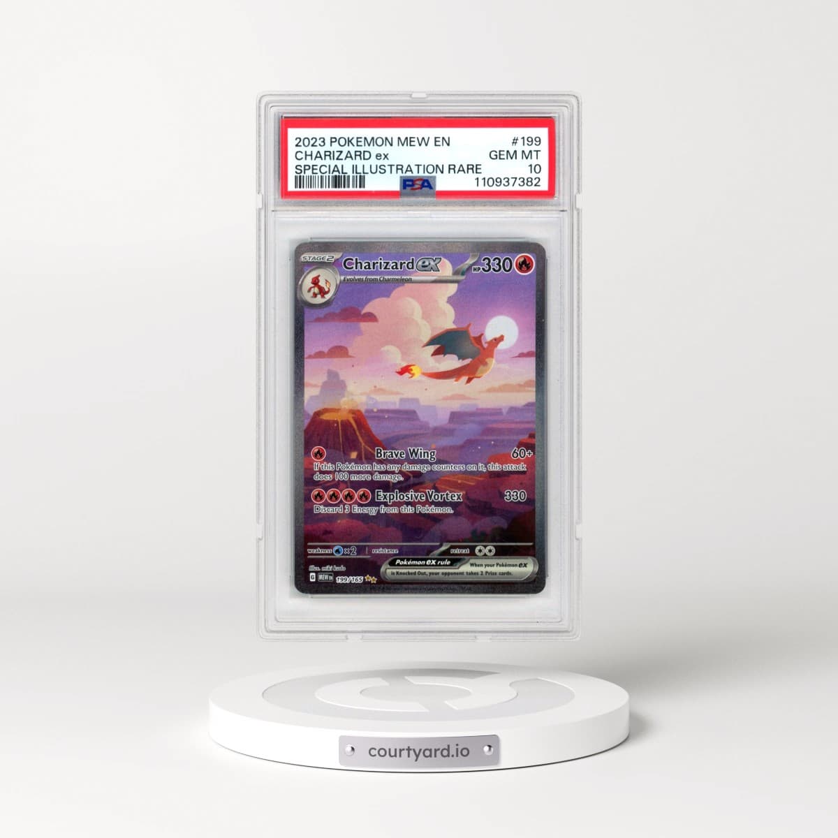 2023 Pokémon Mew EN-151 #199 Charizard EX - Holo Special Illustration Rare (PSA 10 GEM MINT)