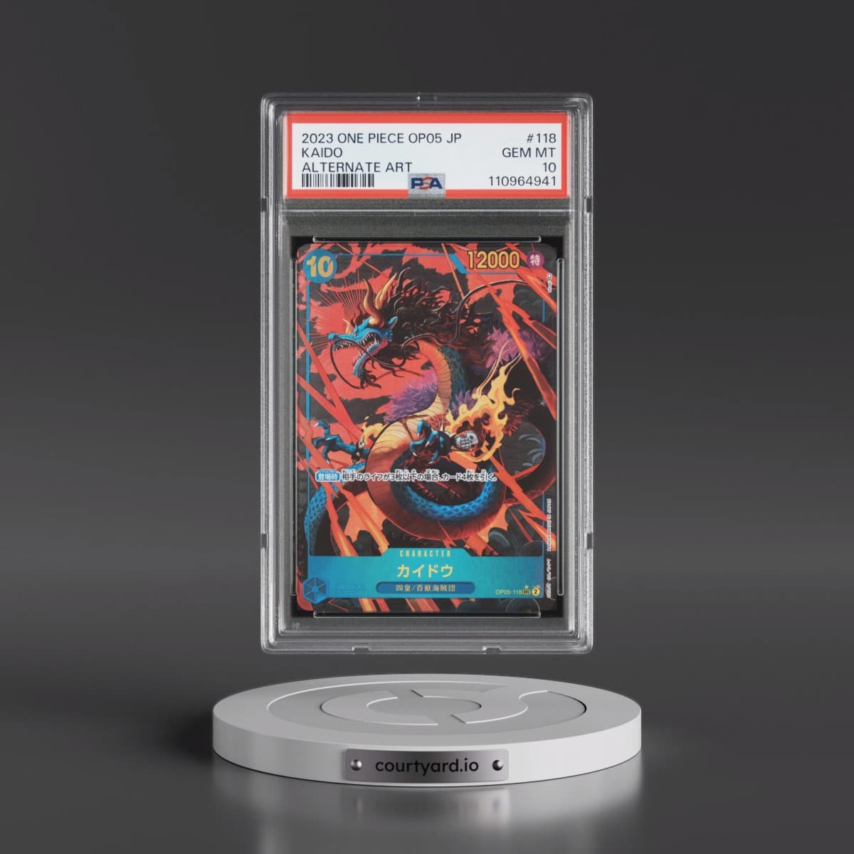 2023 One Piece Japanese OP05-Awakening of the New Era #118 Kaido - Alternate Art (PSA 10 GEM MINT)